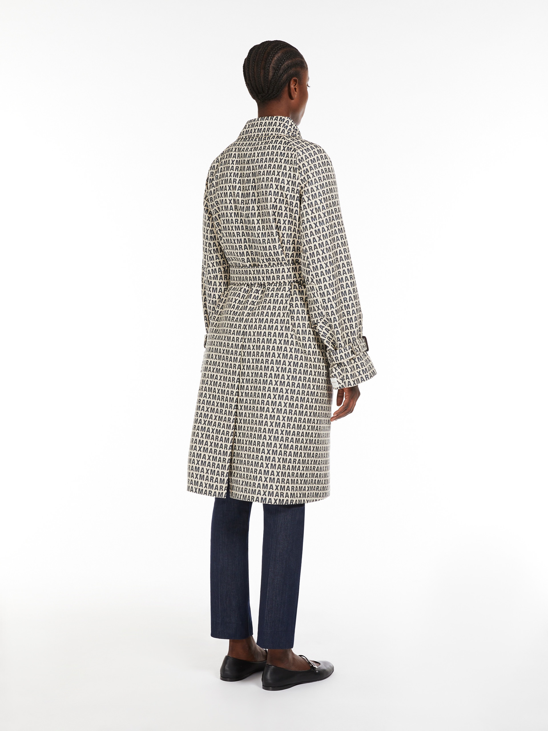 LUCIO Double-breasted trench coat in water-repellent jacquard - 4
