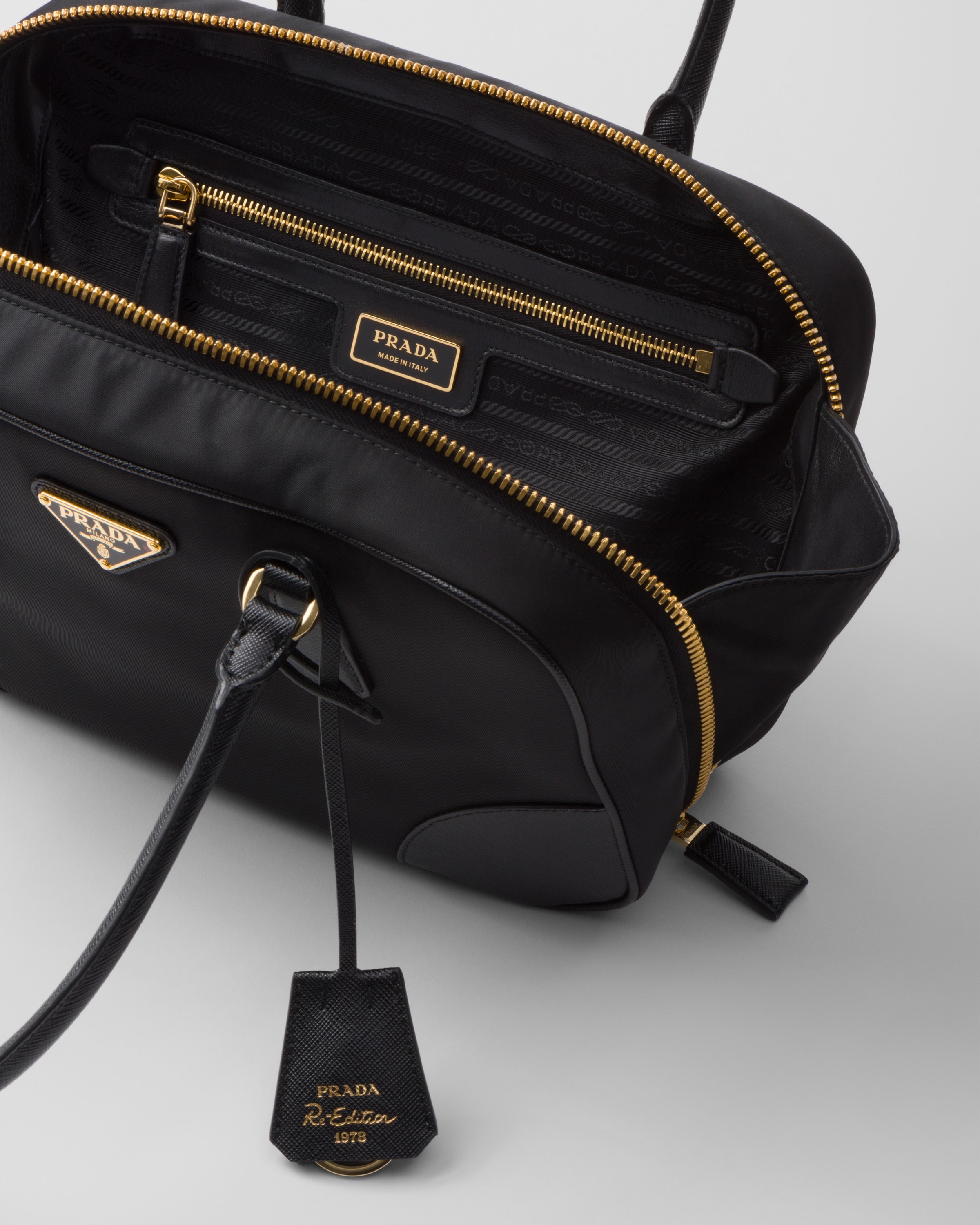 Prada Re-Edition 1978 medium Re-Nylon and Saffiano leather two-handle bag - 4