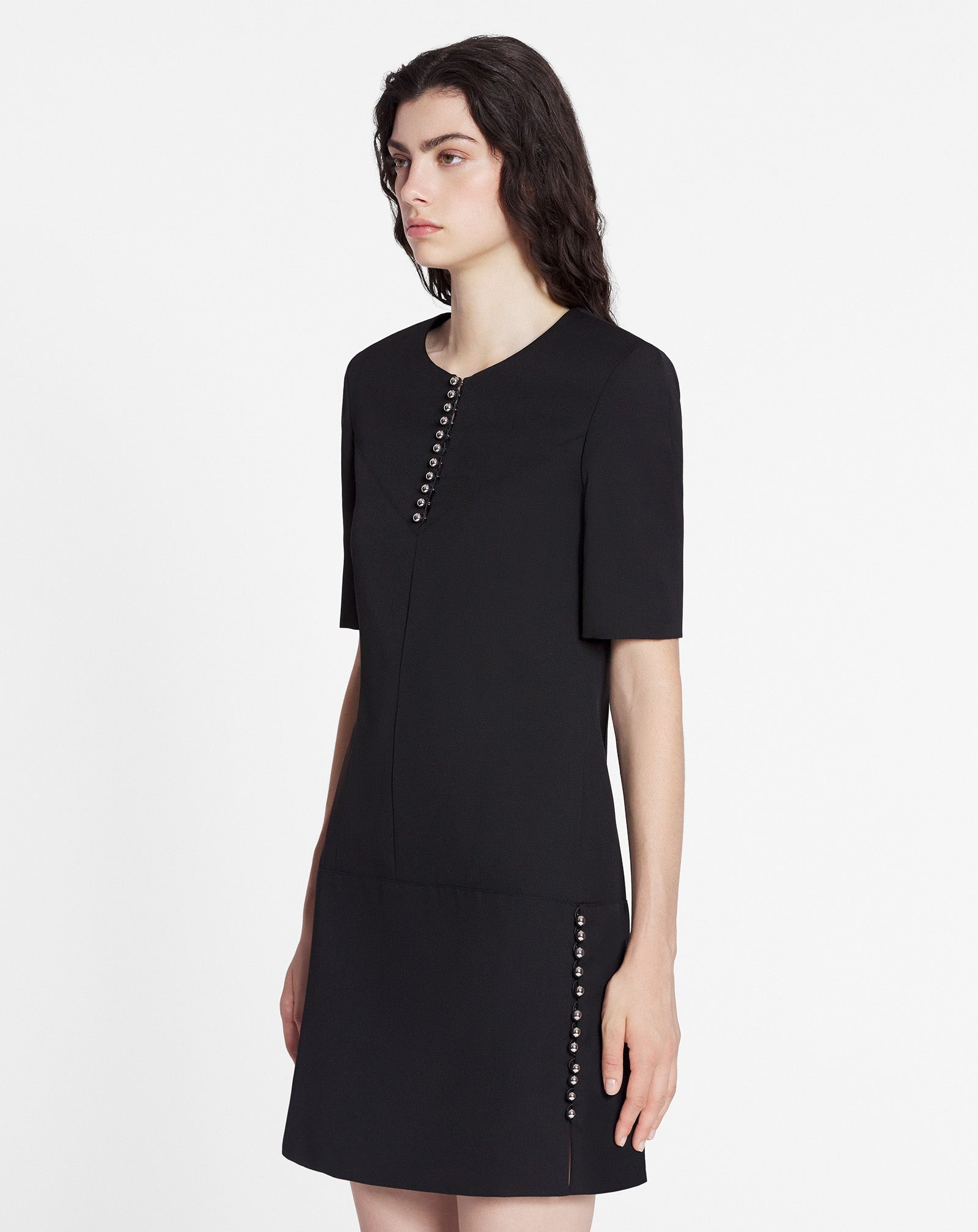 SHORT-SLEEVED TAILORED MINI DRESS - 3