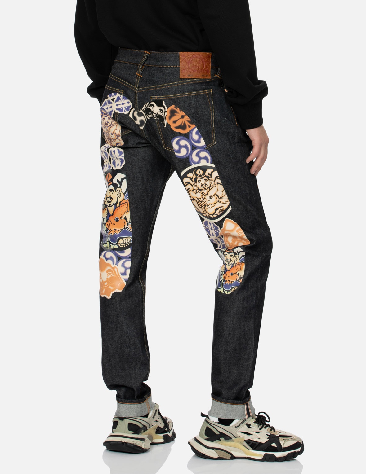 GODHEAD AND KAMON DAICOCK PRINT CARROT FIT JEANS #2017 - 3
