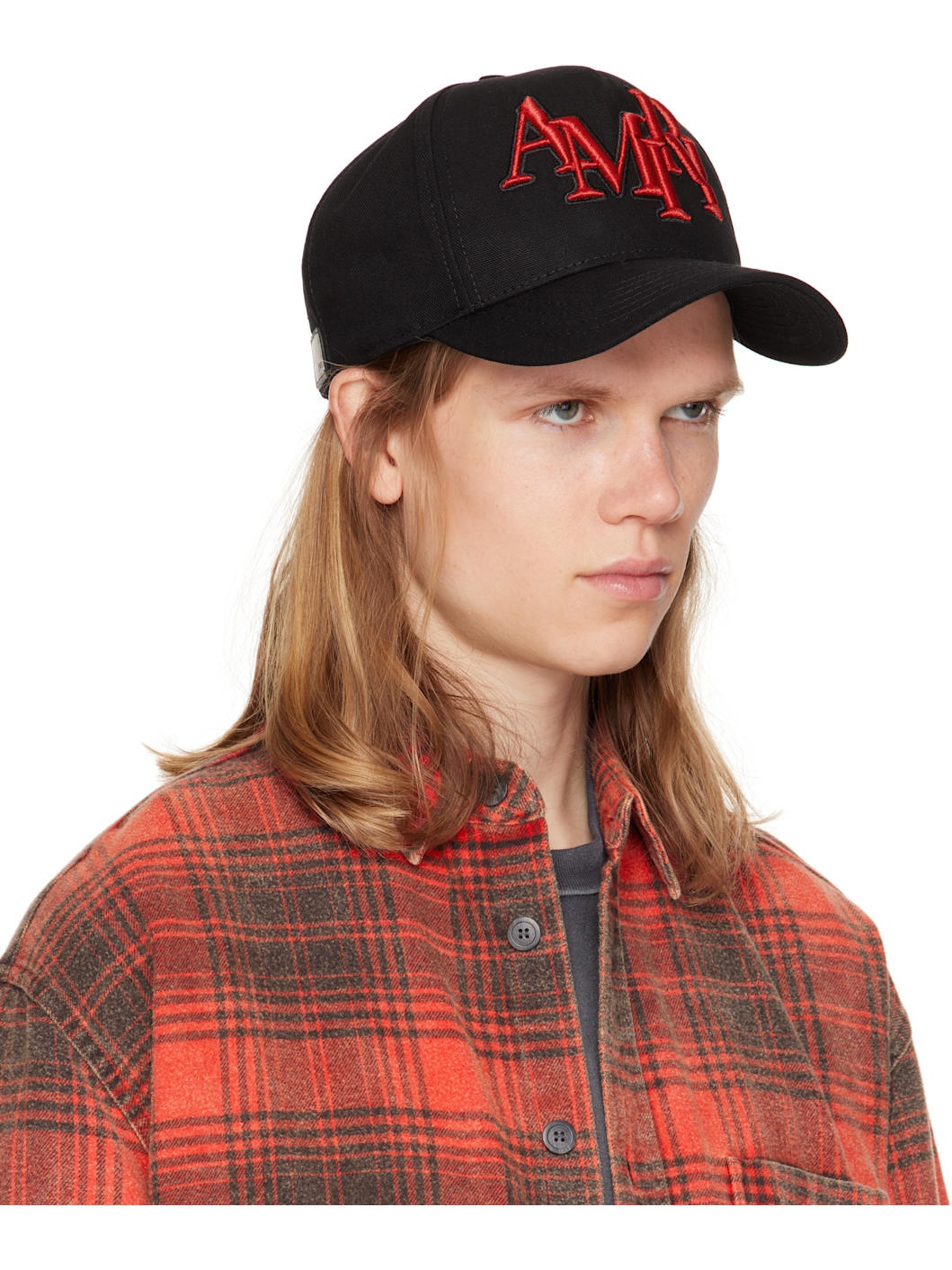 Black Staggered 'AMIRI' Canvas Cap - 2