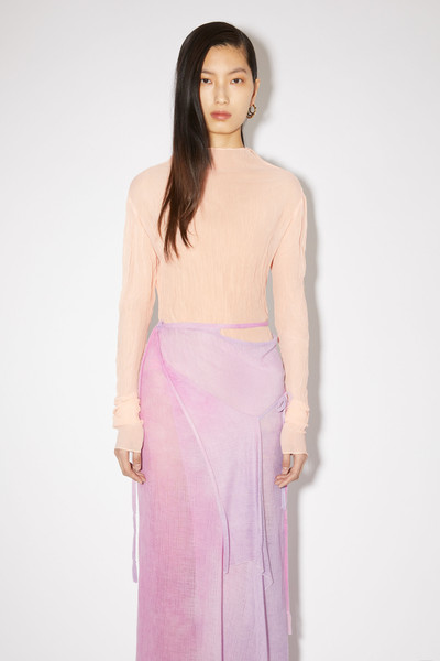 Acne Studios Crinkled high neck top - Peach pink outlook