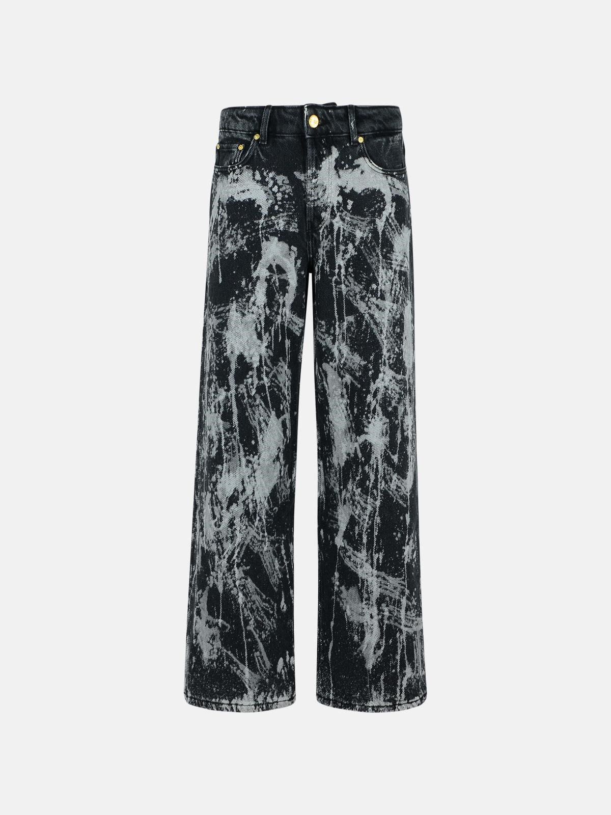 'IZEY' BLACK COTTON JEANS - 1