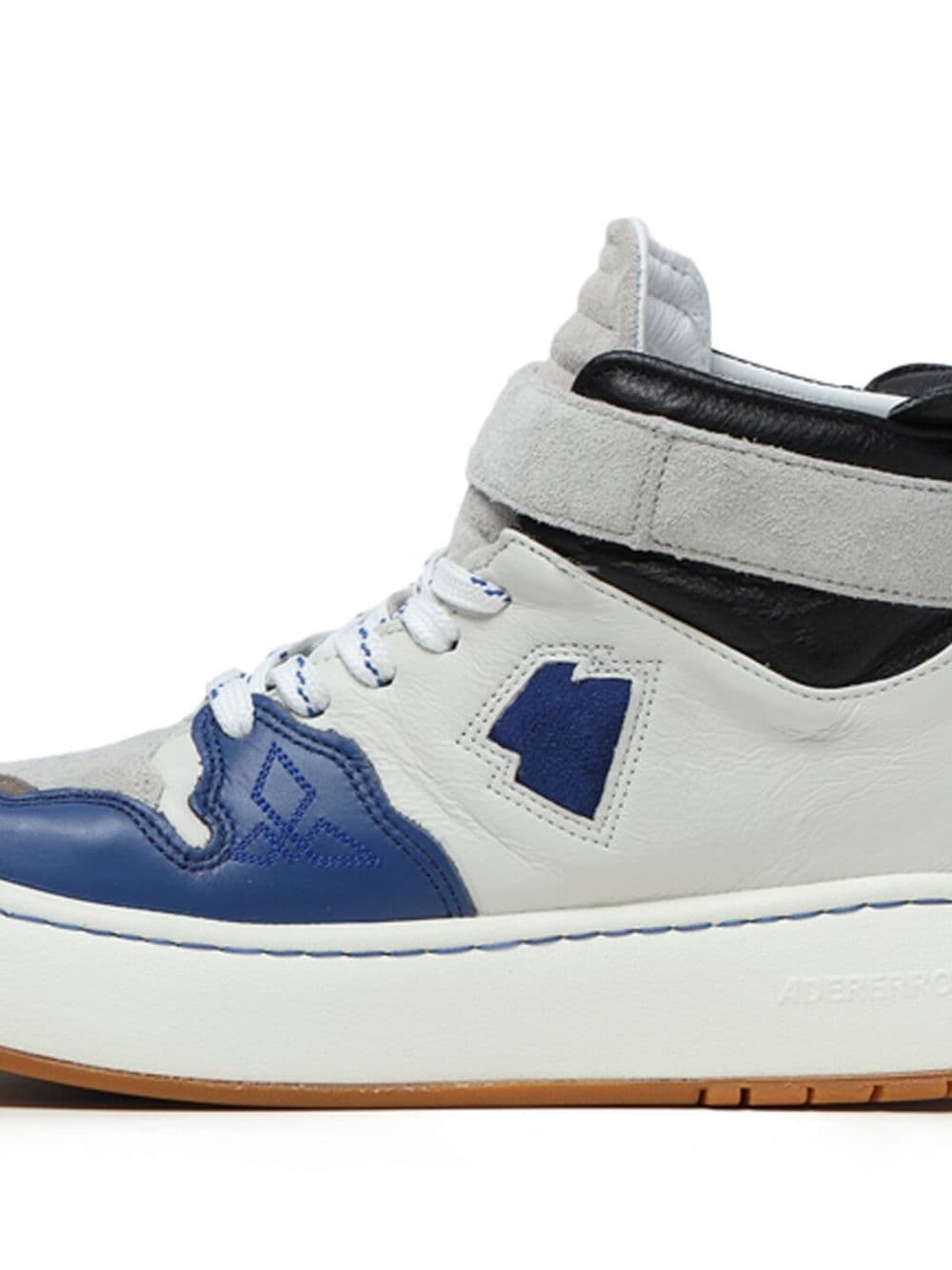 panelled touch-strap high-top sneakers - 2