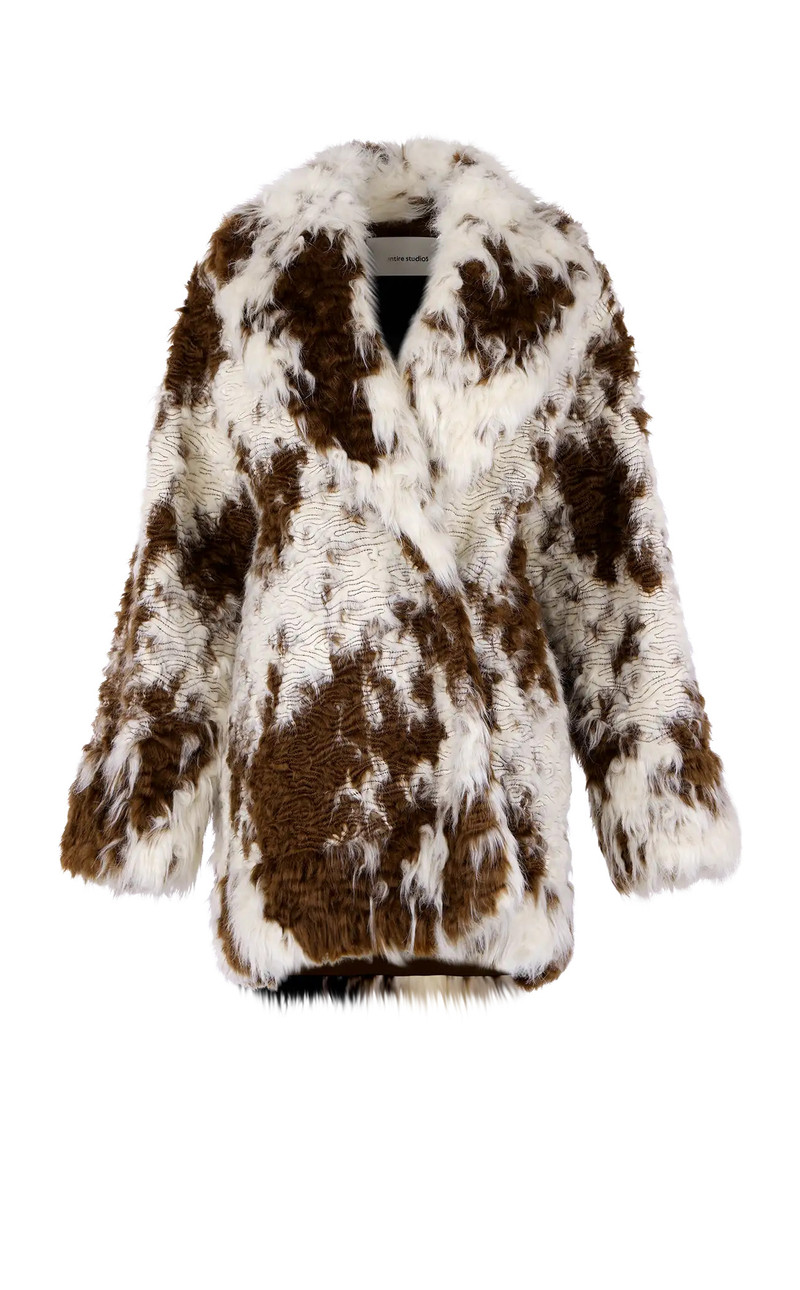 HEFT FUR COAT FLECKED 1