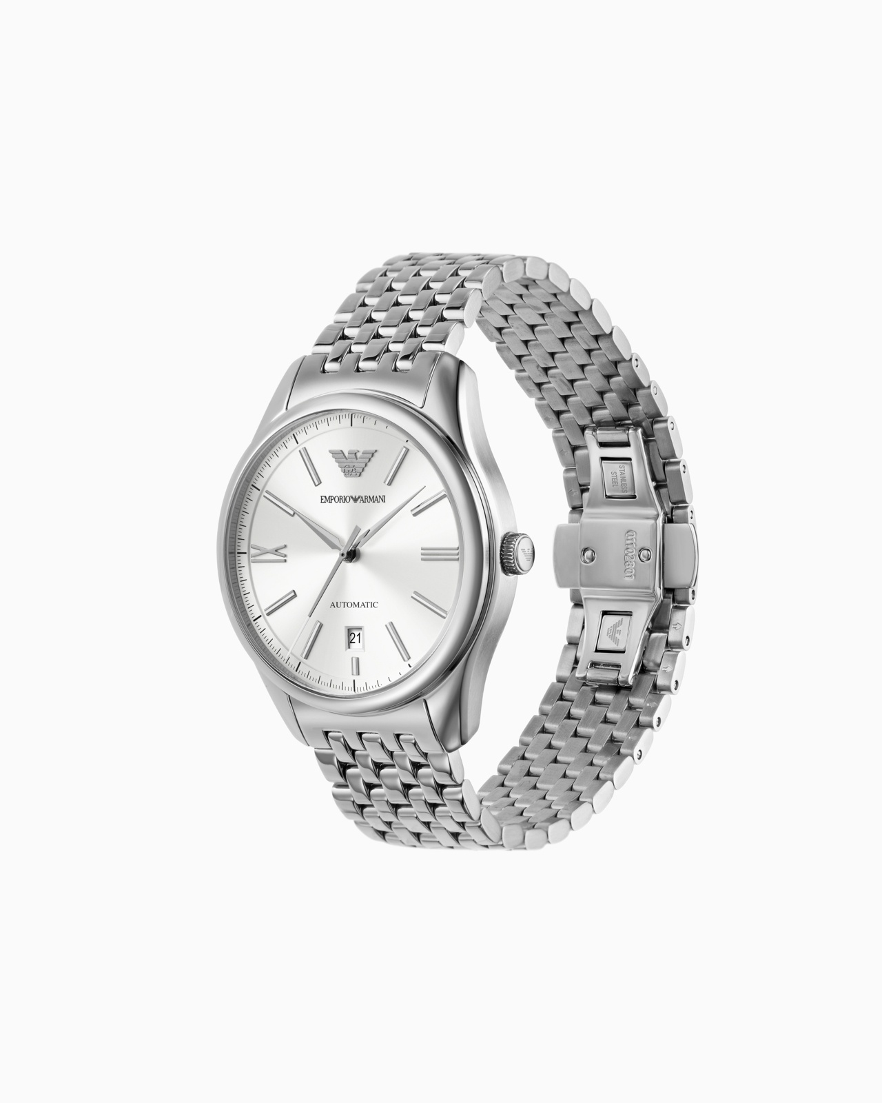 AUTOMATIC THREE-HAND DATE STAINLESS STEEL WATCH - 3