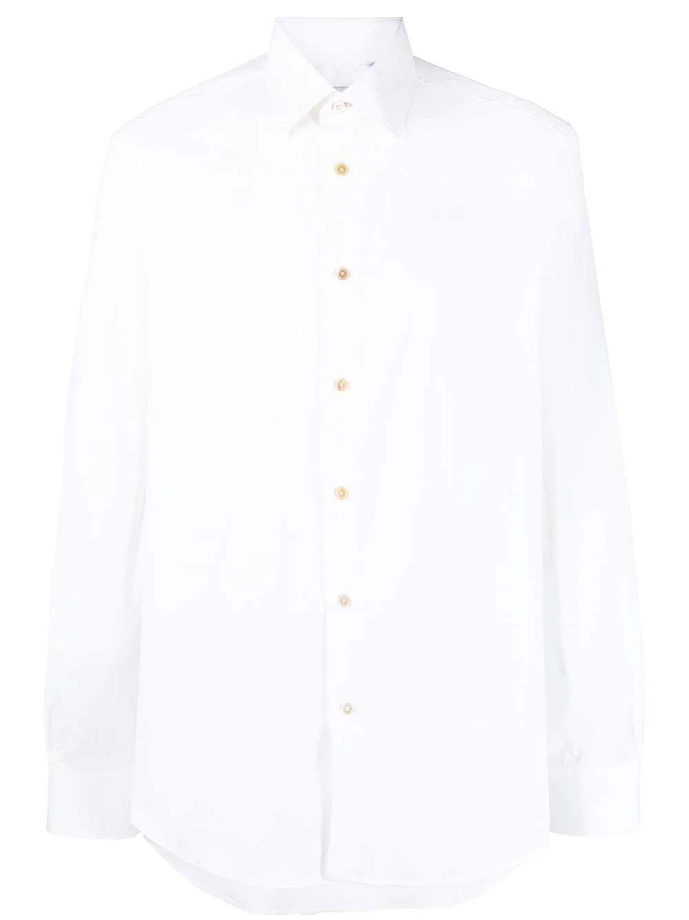 pointed-collar button-up shirt - 1