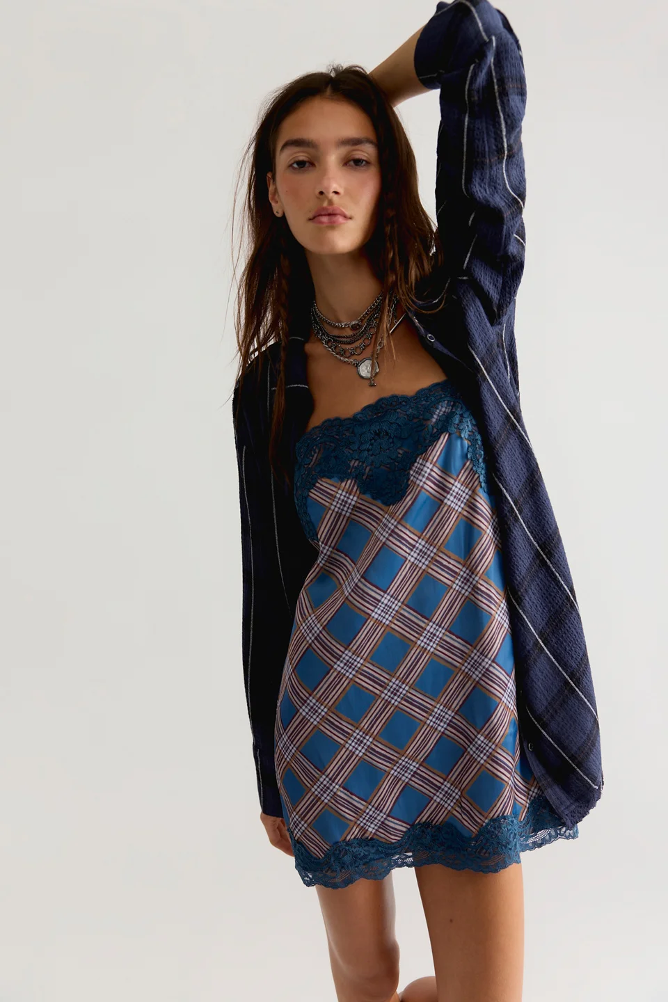 Canal Street Plaid Slip Dress Set - 1