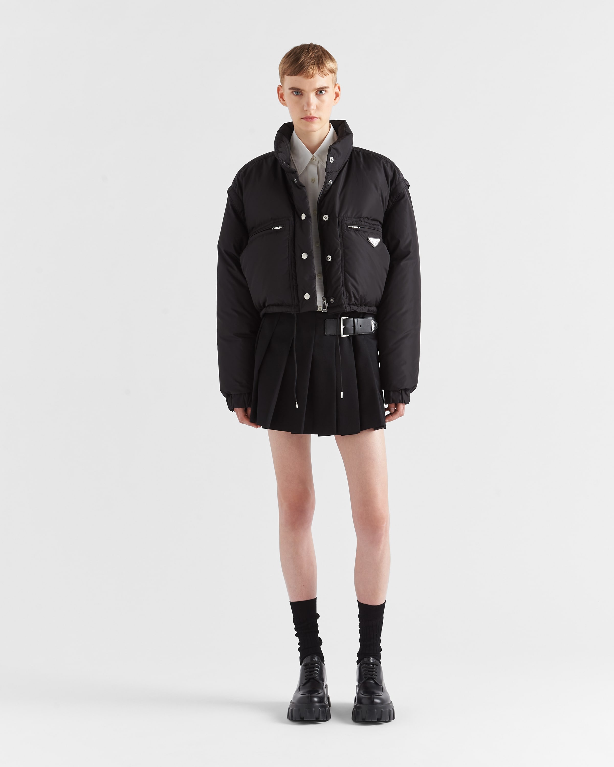 Prada Cropped Re-Nylon down jacket | REVERSIBLE