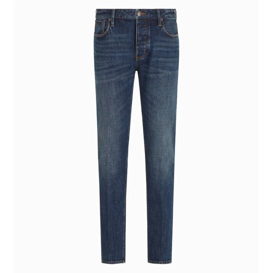 Emporio Armani J75 Slim-Fit Selvedge Denim Jeans - 1