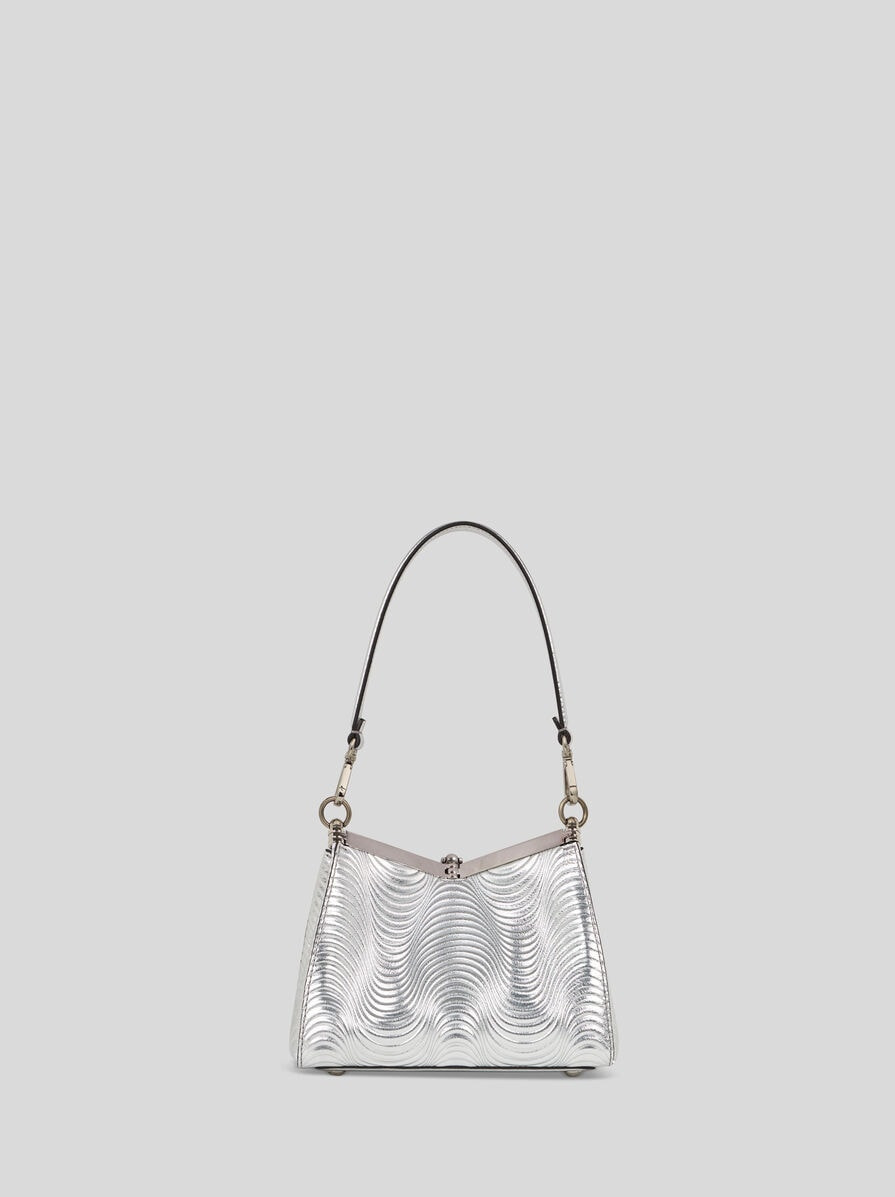 SMALL METALLIC LEATHER VELA BAG - 3