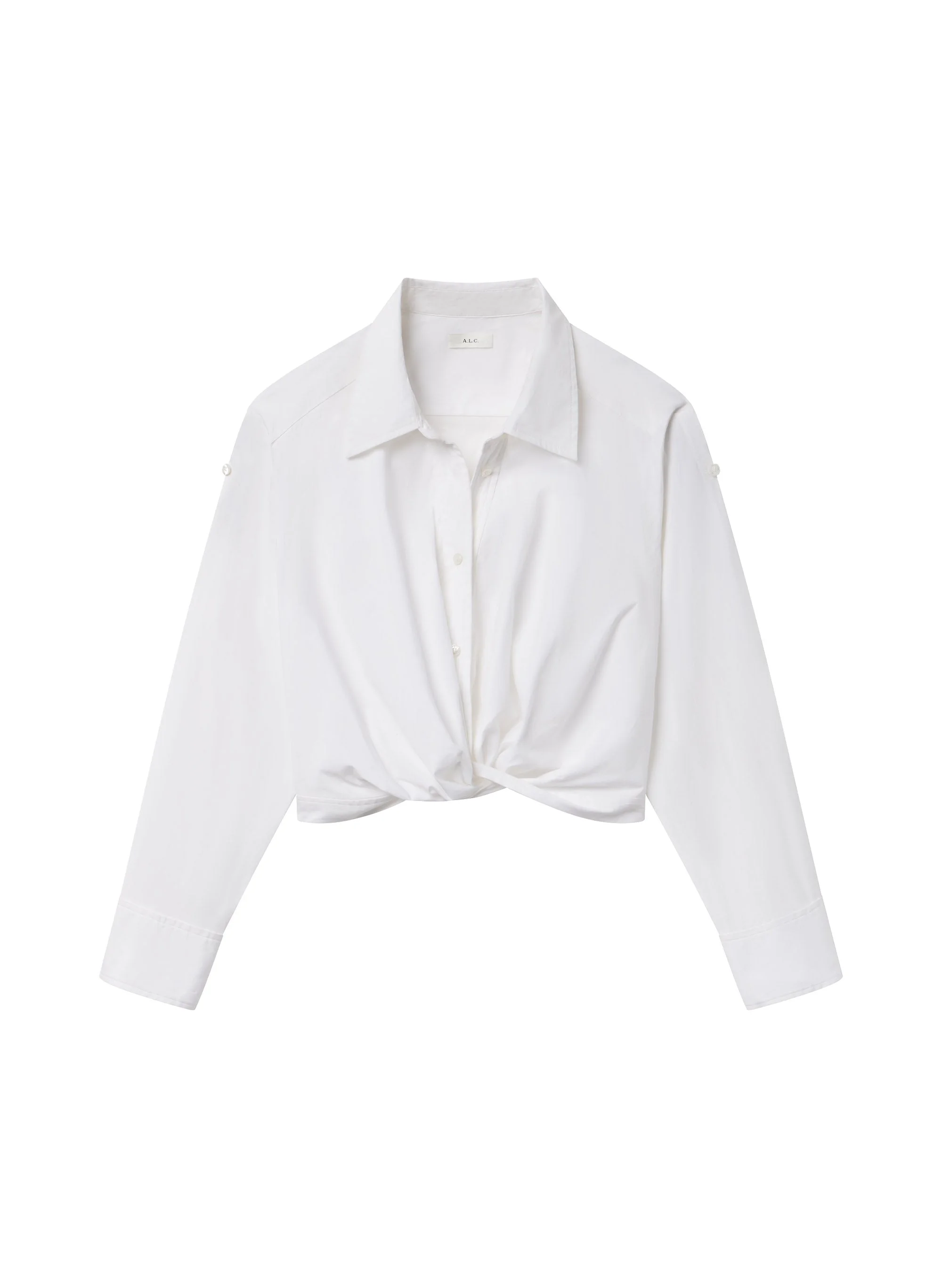 Leo Cropped Cotton Shirt - 1