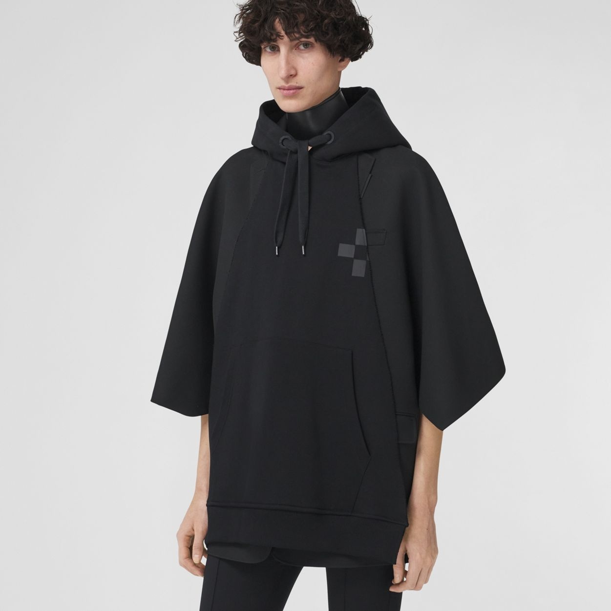 Sleeveless Logo Graphic Cotton Hoodie - 5