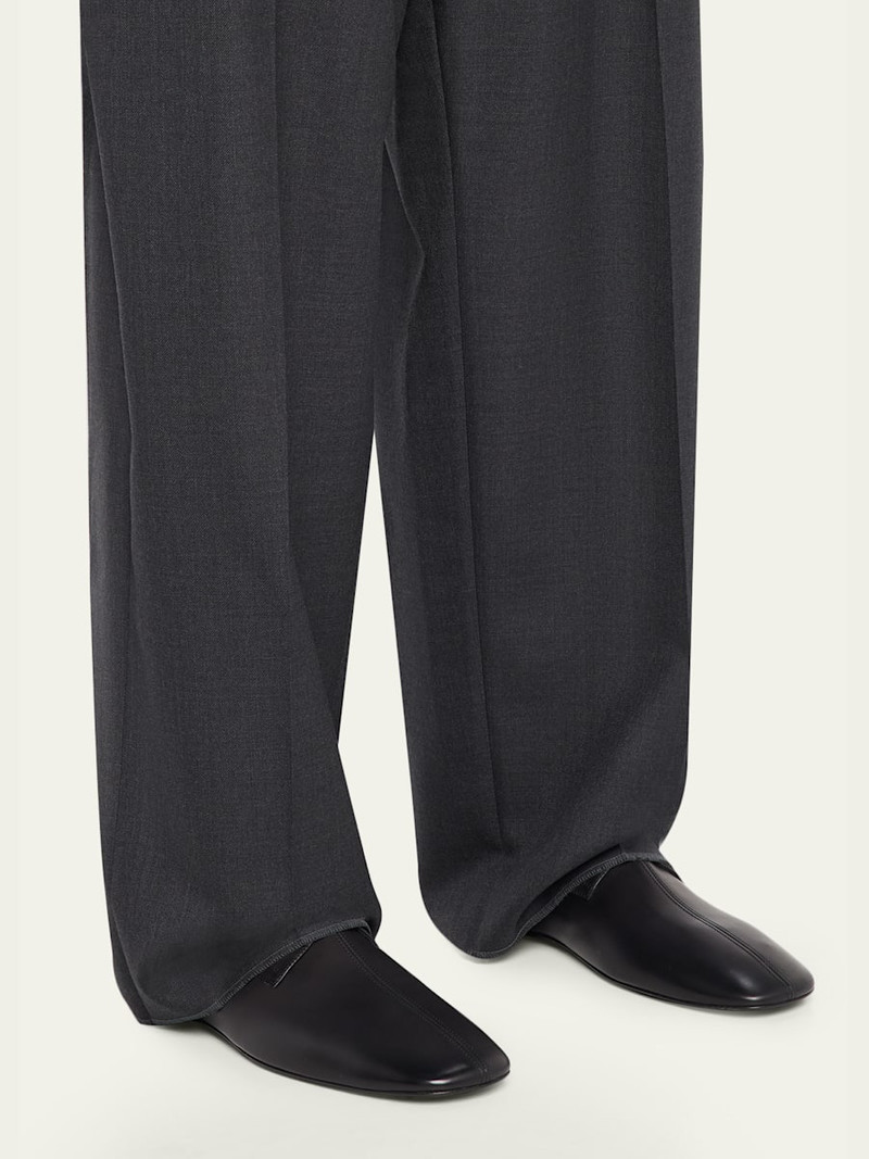 Dries Van Noten Men's Minimal Leather Oxford Shoes outlook