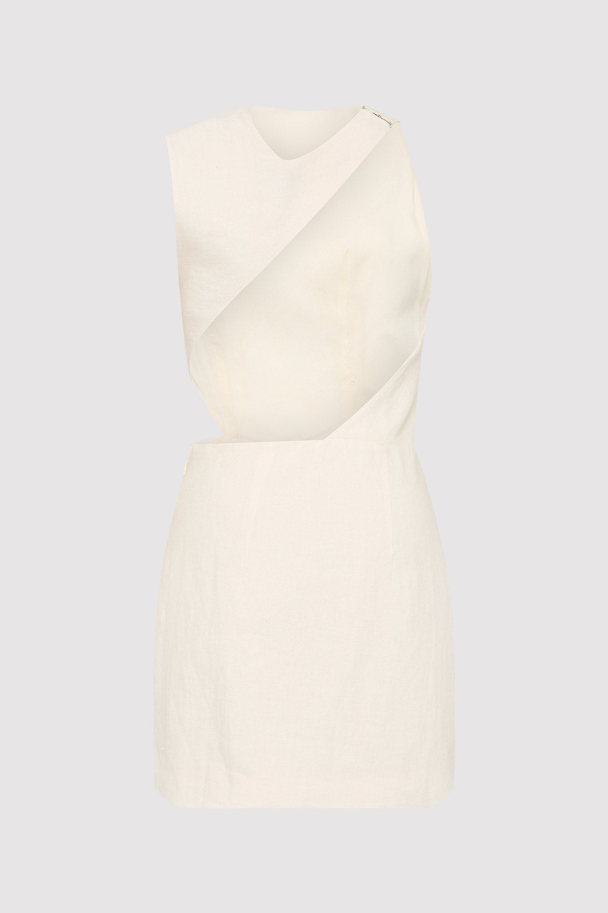 Deconstructed Mini Dress - Ivory - 6