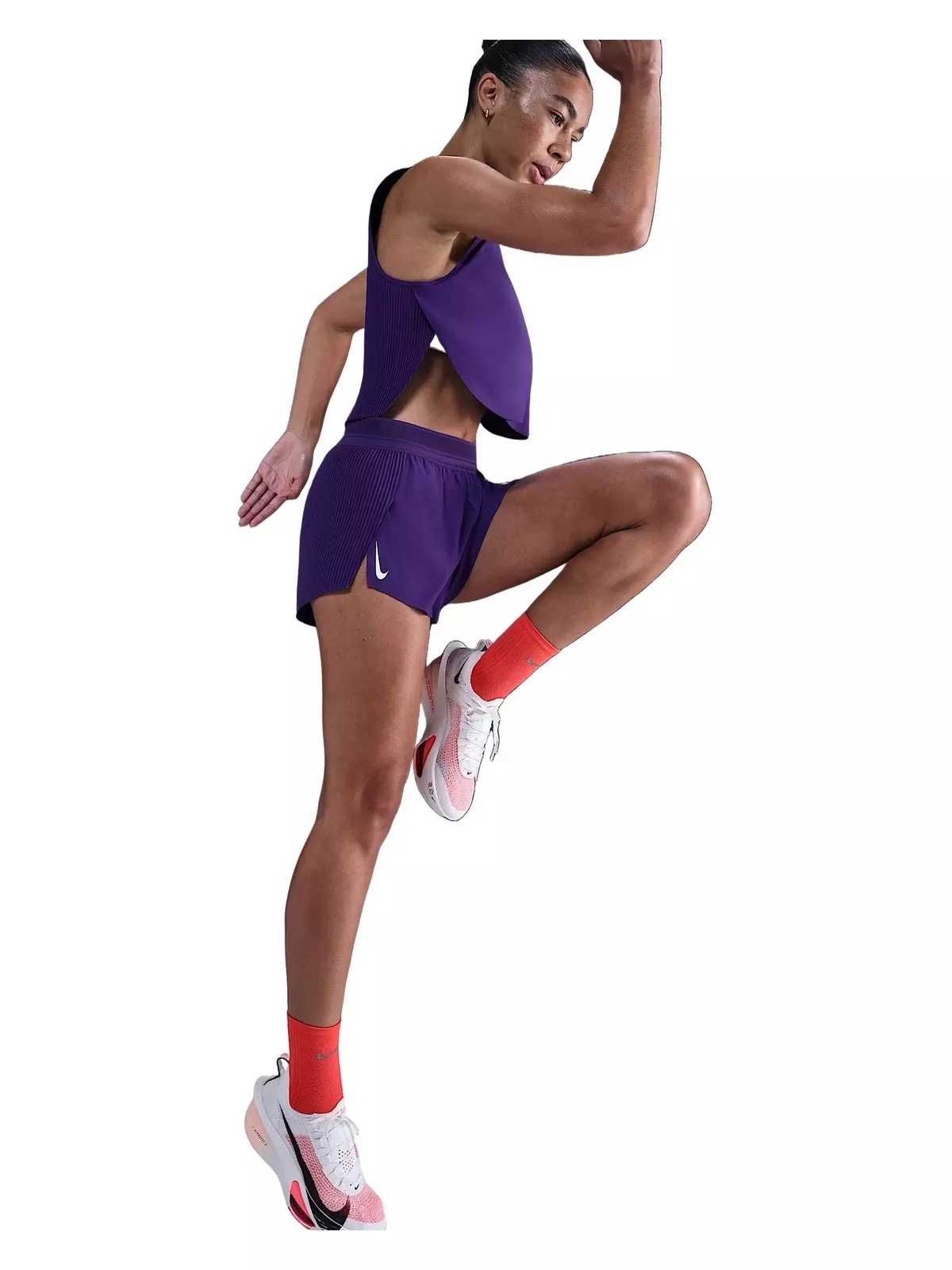 Women's AeroSwift Dri-FIT ADV Mid-Rise 3" Brief-Lined Running Shorts -Purple - 3