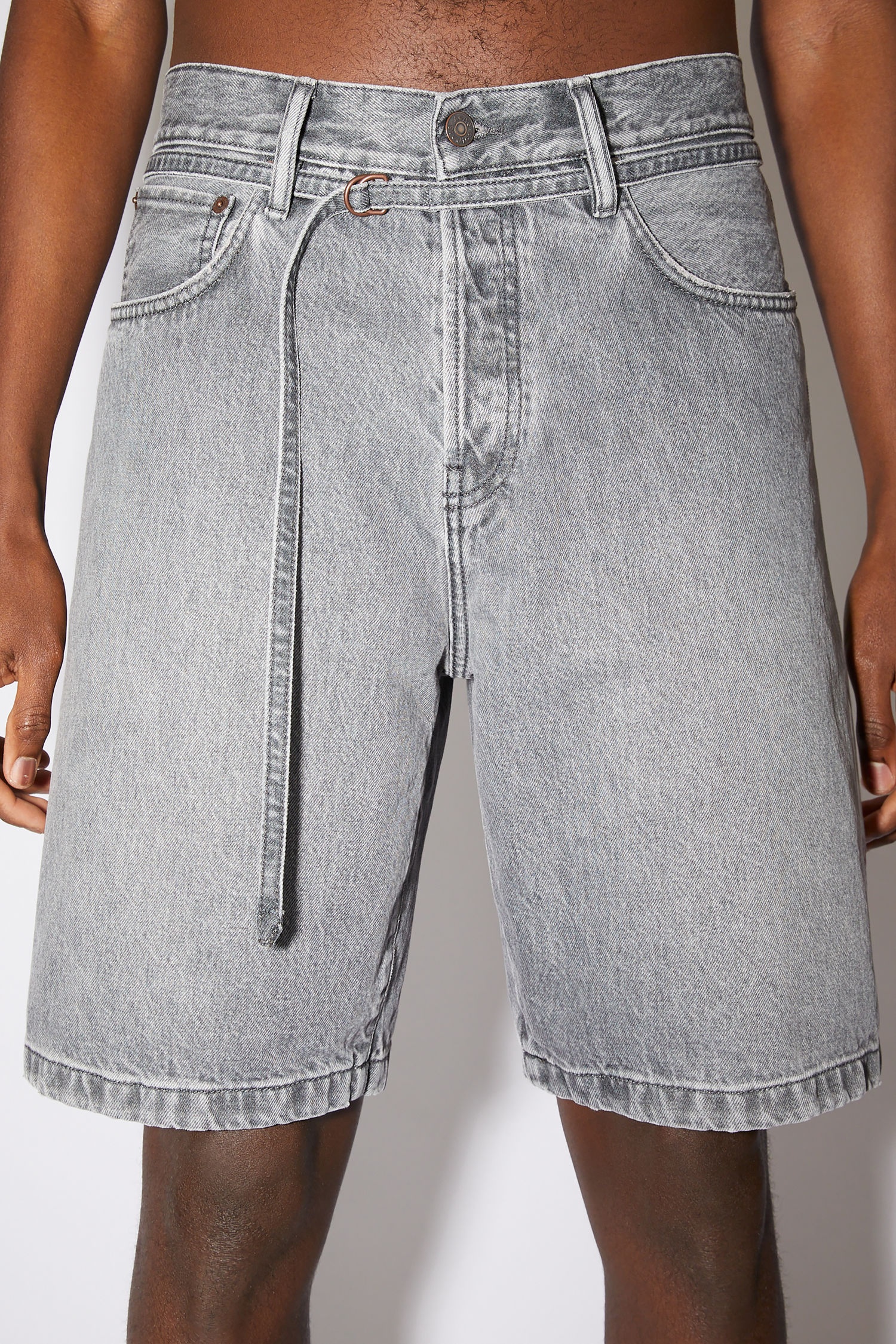 Cotton denim shorts - Grey - 6