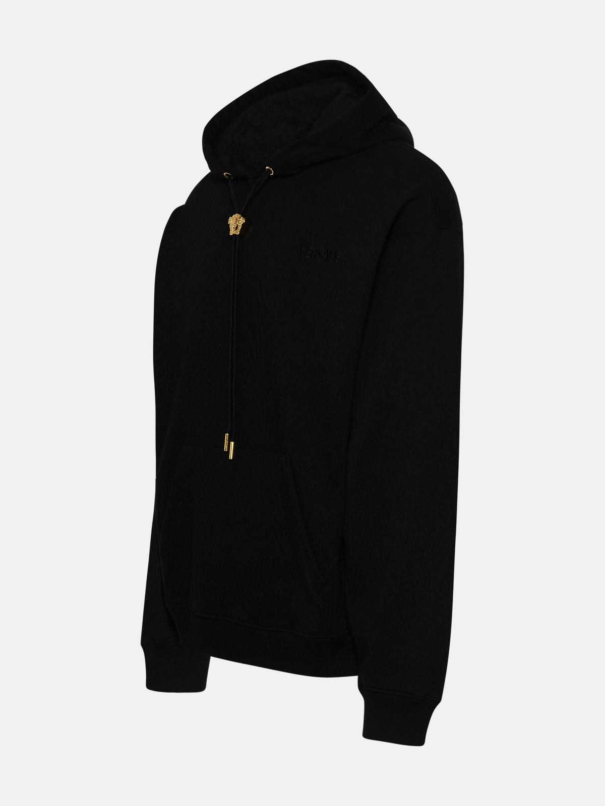 BLACK COTTON SWEATSHIRT - 2