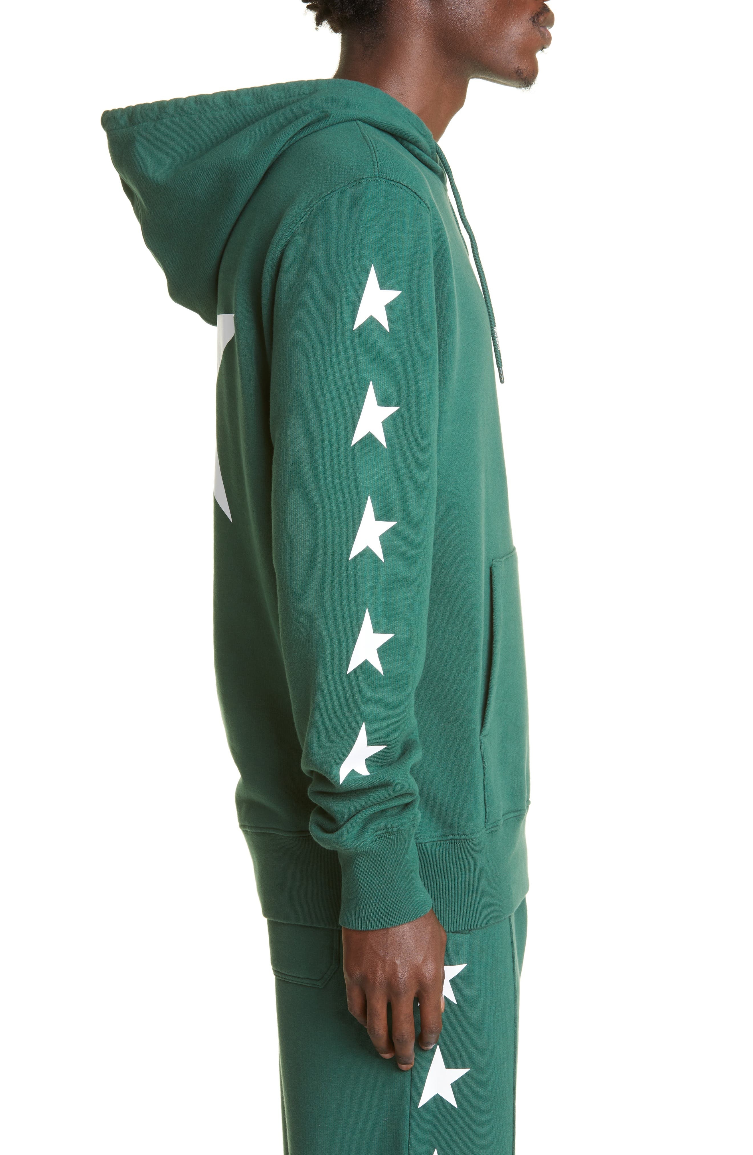 Golden Goose Men's Star Cotton Graphic Hoodie in Bright Green/White at Nordstrom - 3