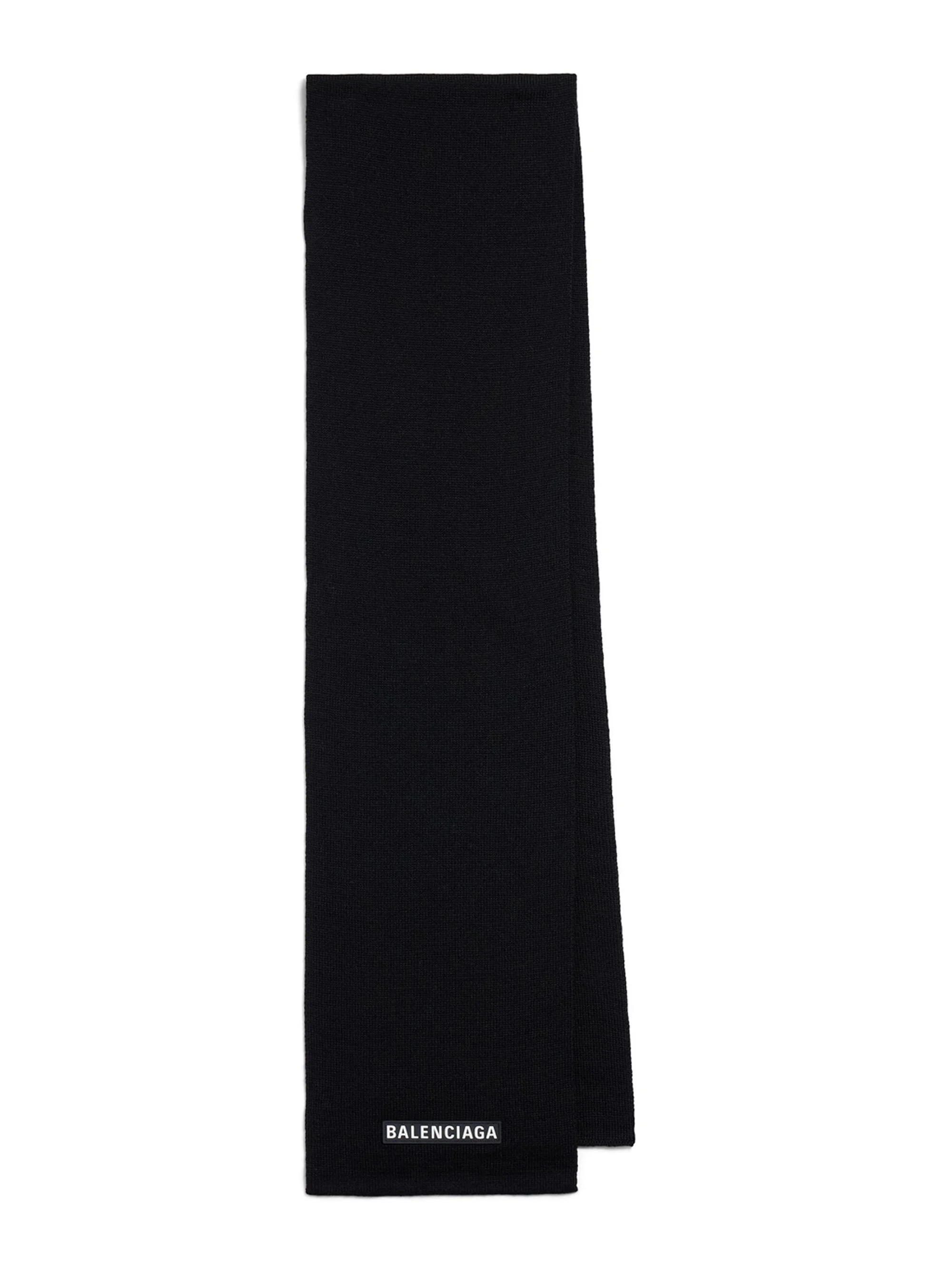 Men's Patch Scarf - Black - 1