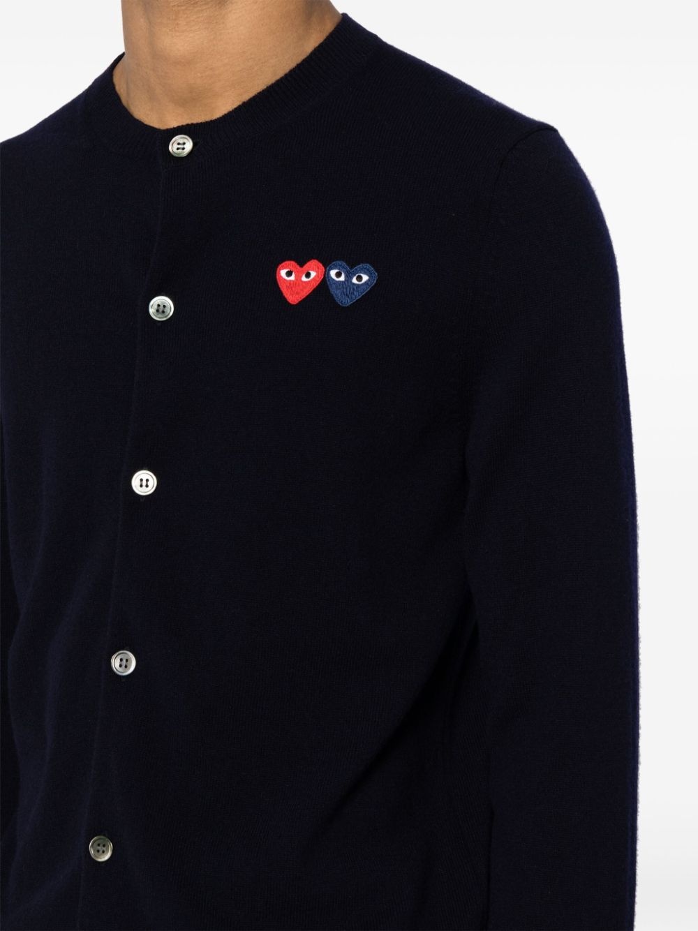double heart cardigan - 6