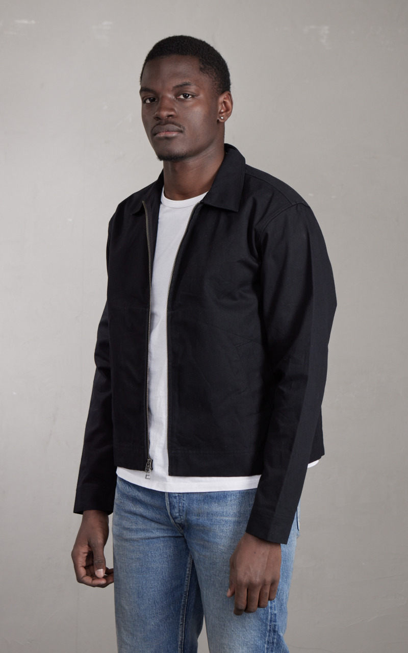 CLUB JACKET TWILL BLACK - 2