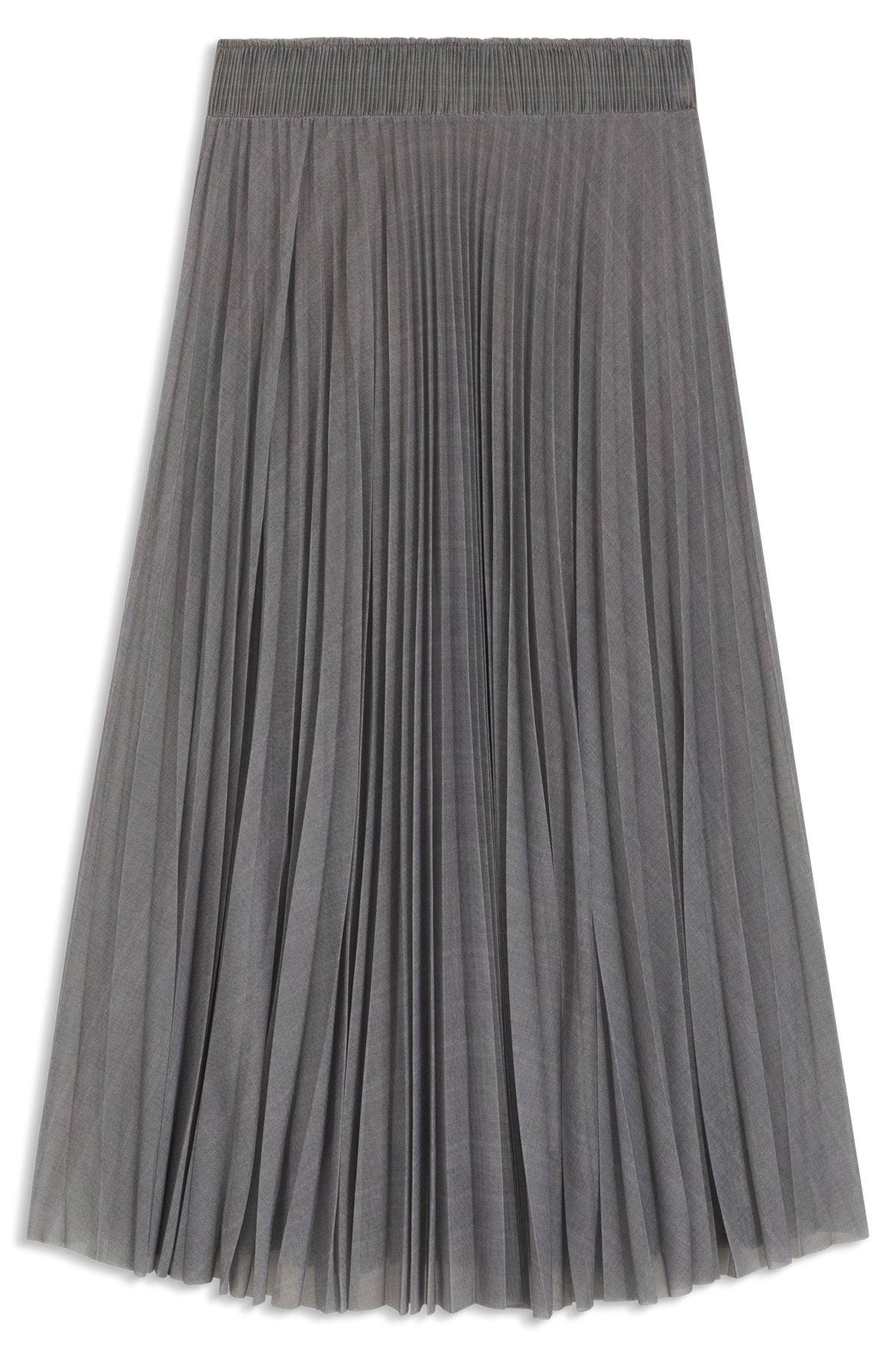 LINED TULLE SKIRT WITH PLISSÉ PLEATS - 1