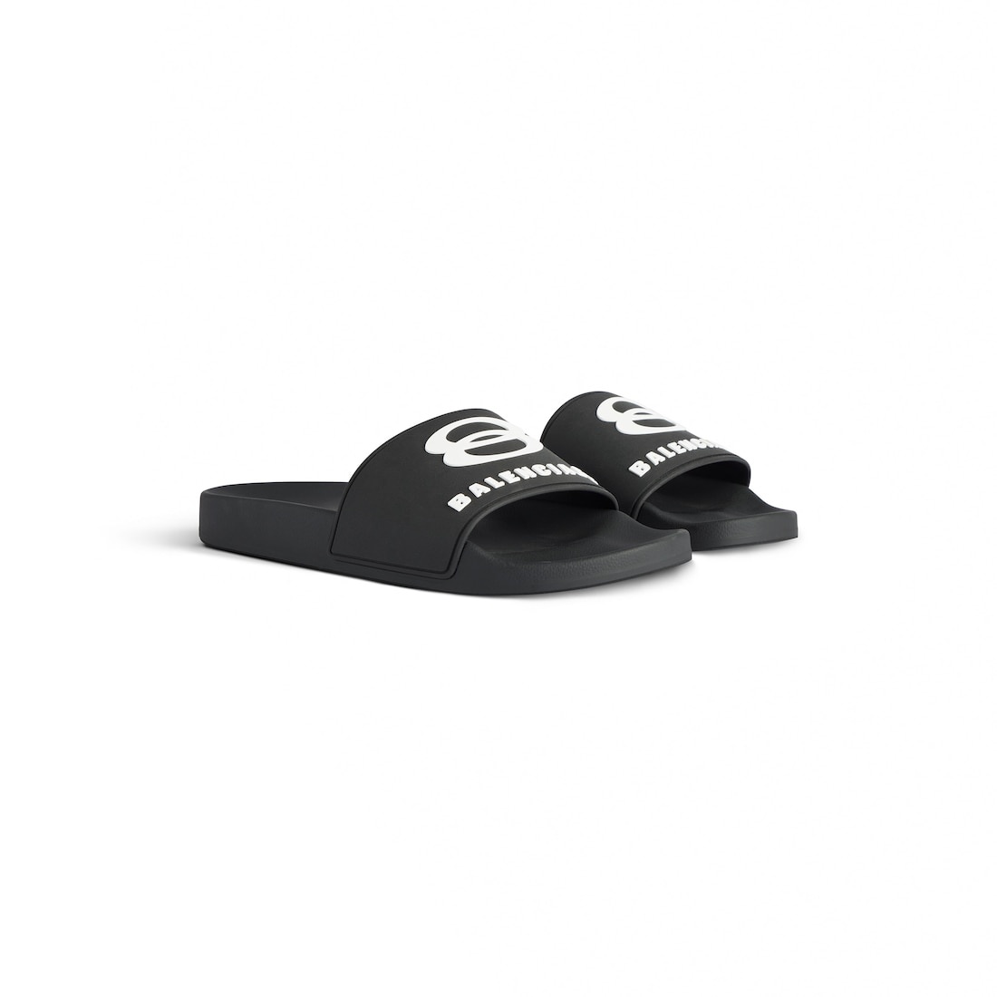 Men's Pool Slide Sandal  in Black/white - 2