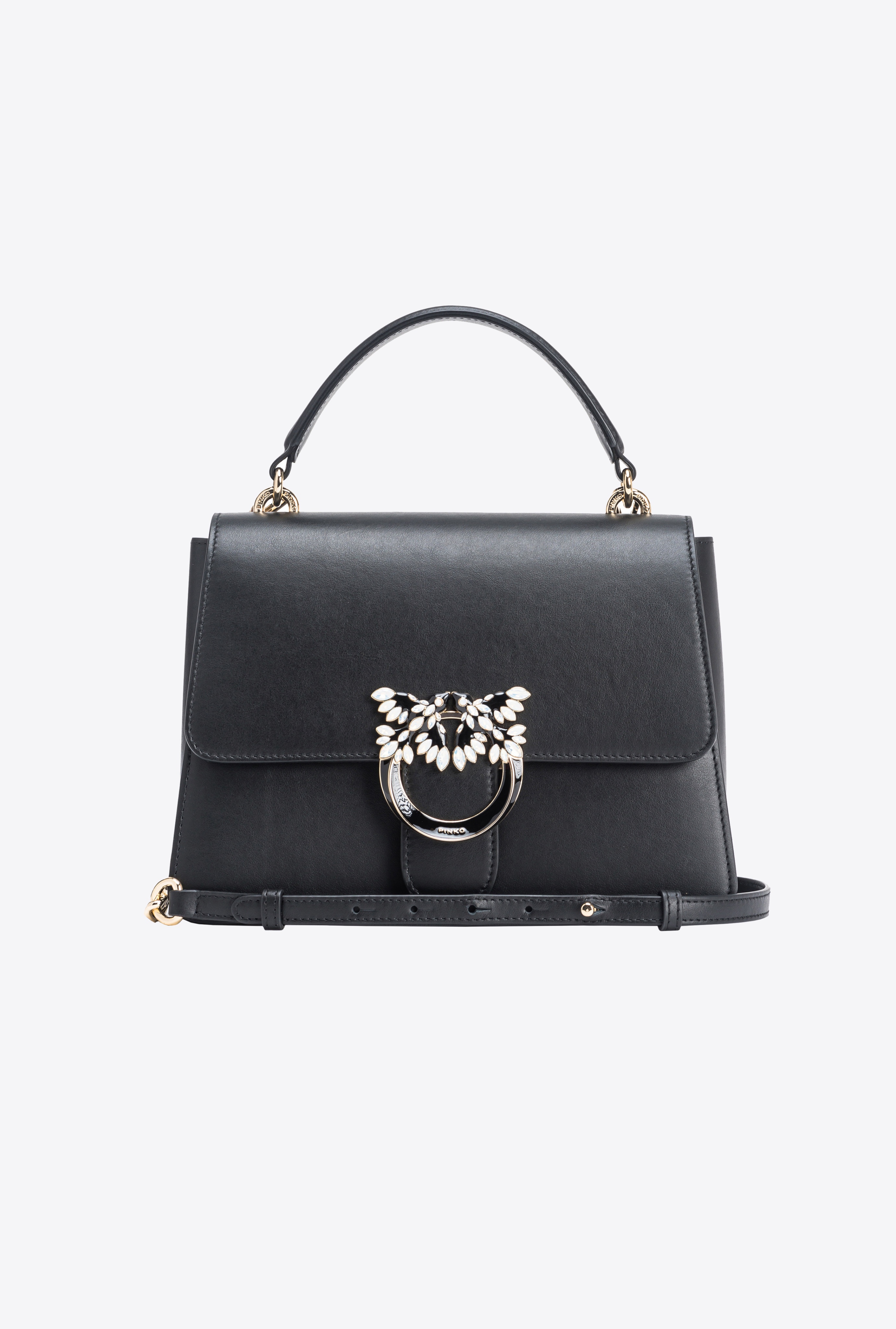 PINKO GALLERIA CLASSIC LOVE BAG TOP HANDLE LIGHT IN LEATHER - 1