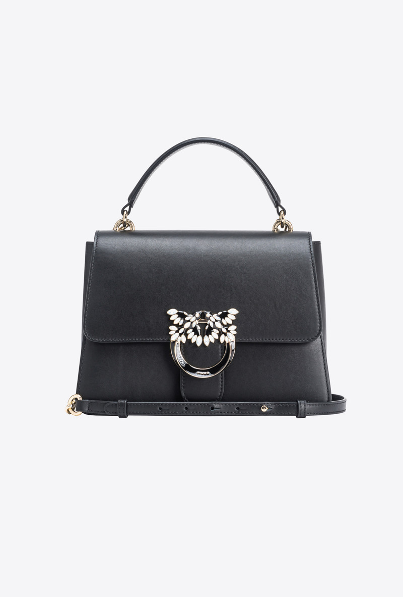 PINKO GALLERIA CLASSIC LOVE BAG TOP HANDLE LIGHT IN LEATHER 1
