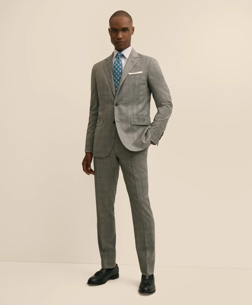 Slim Fit Wool Check 1818 Suit - 1