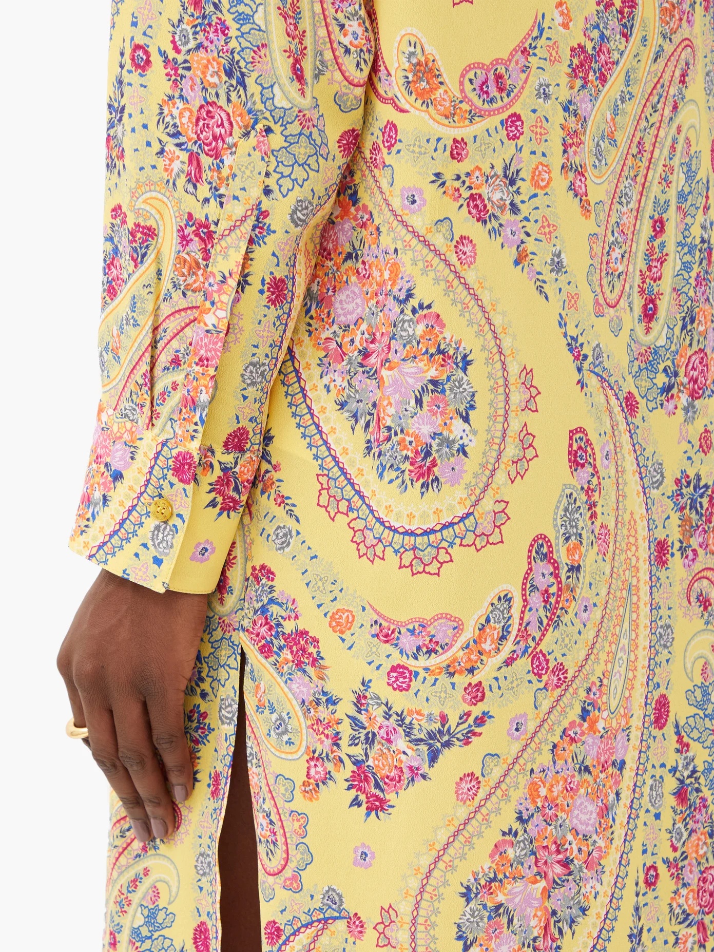 Paisley-print georgette shirt dress - 3