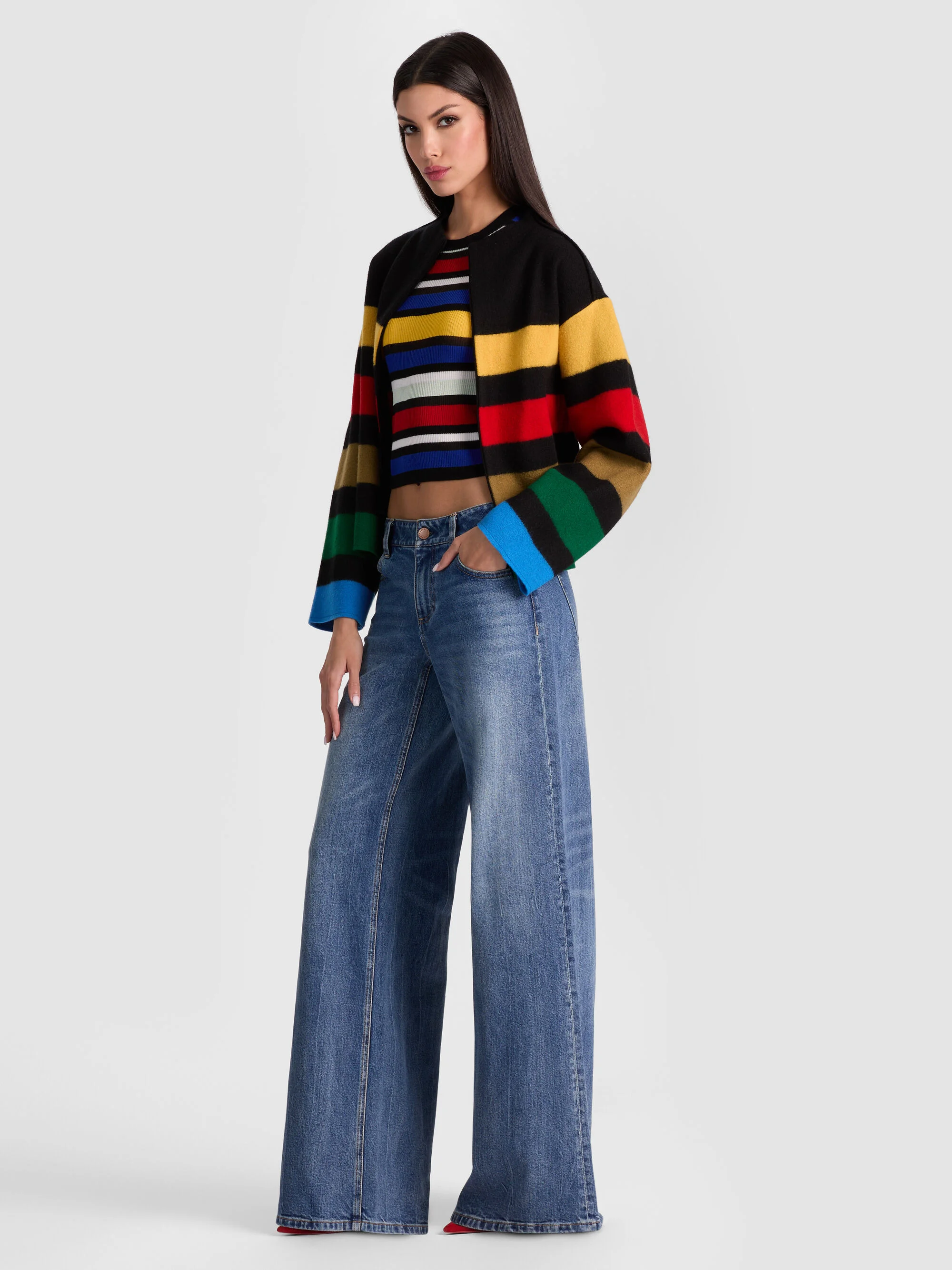 PEARSON STRIPED SWEATER JACKET - 1