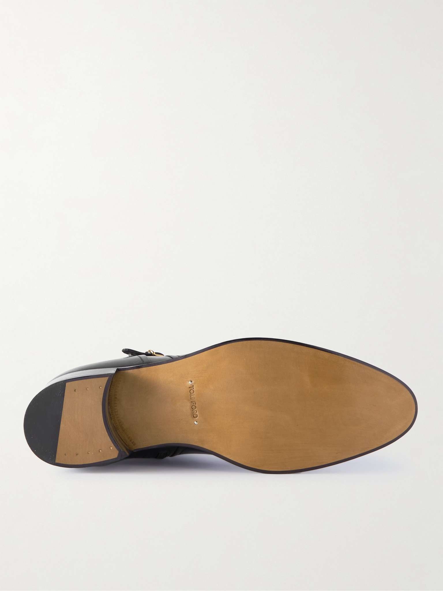 Buckled Polished-Leather Boots - 7