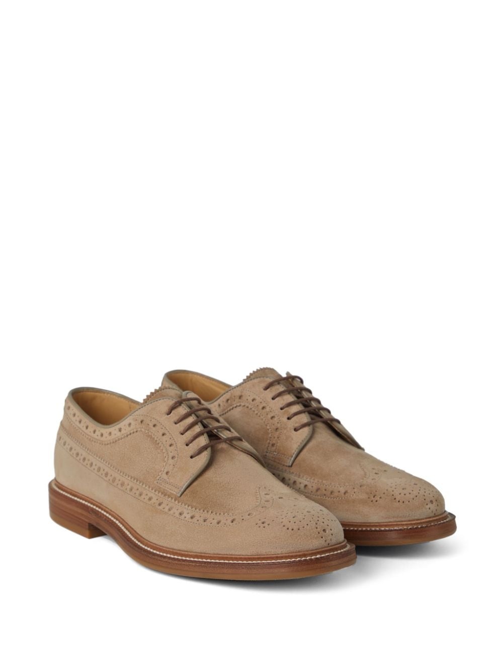 decorative-stitching leather shoes - 2