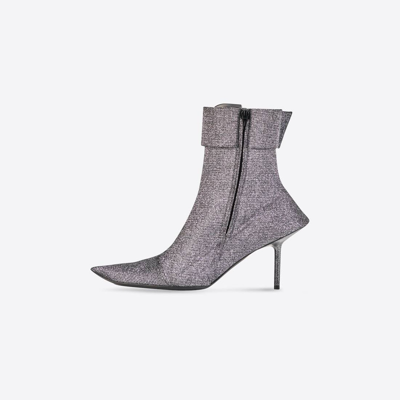 BALENCIAGA Women's Essex 80mm Bootie in Grey outlook