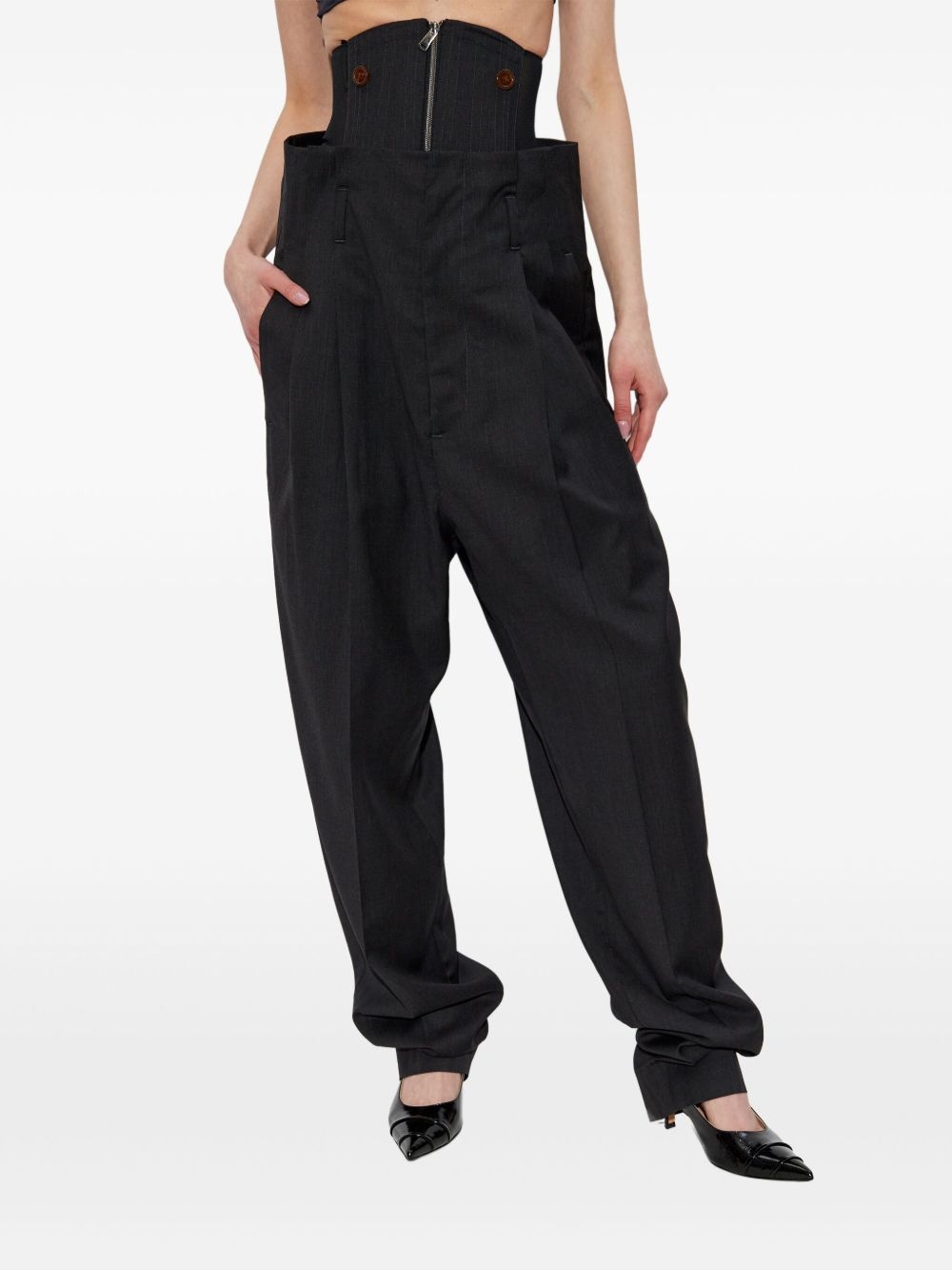 corset-style trousers - 3