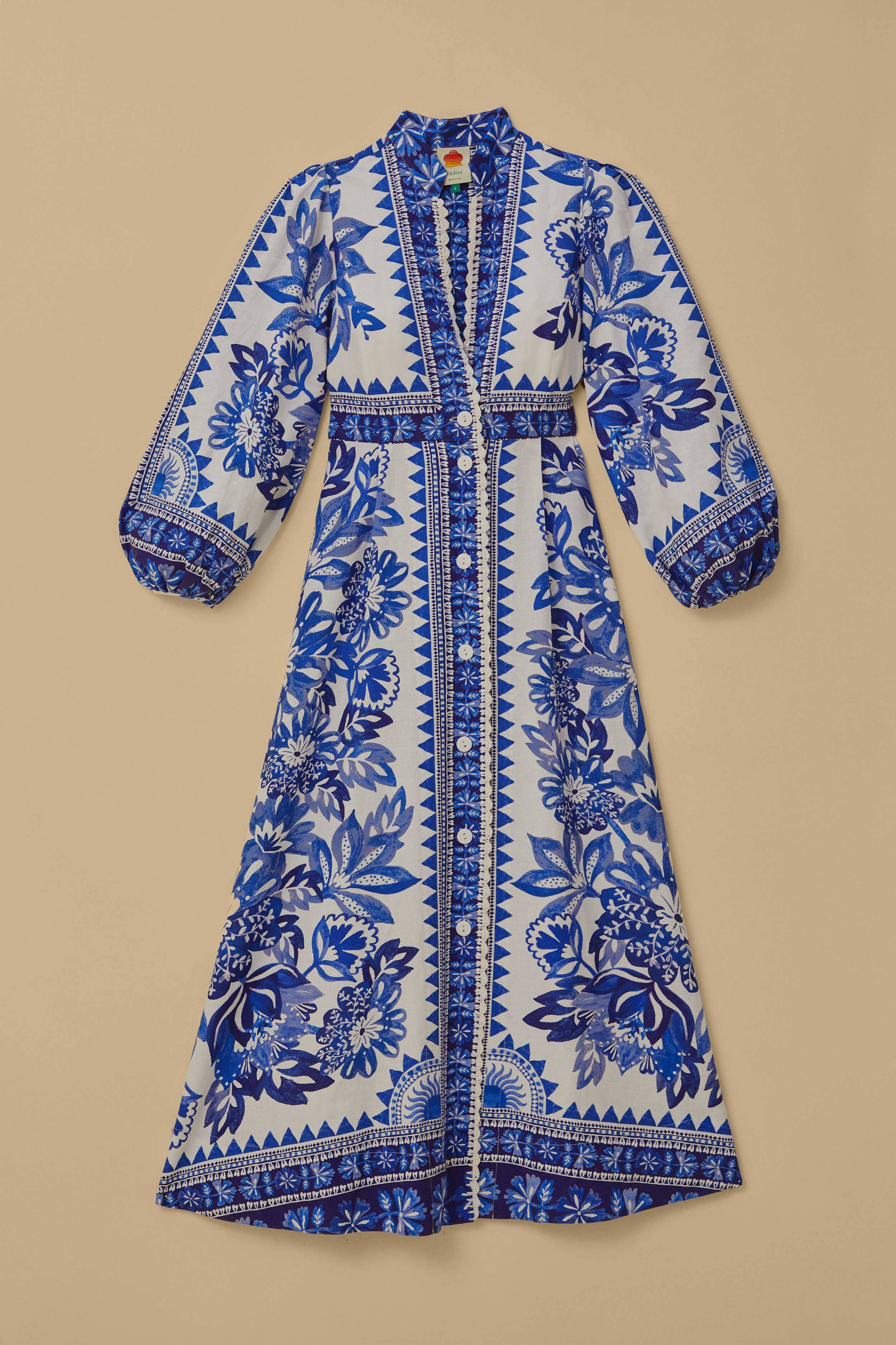 Off-White Flora Tapestry Lenzing™ Ecovero™ Euroflax™ Maxi Dress - 7