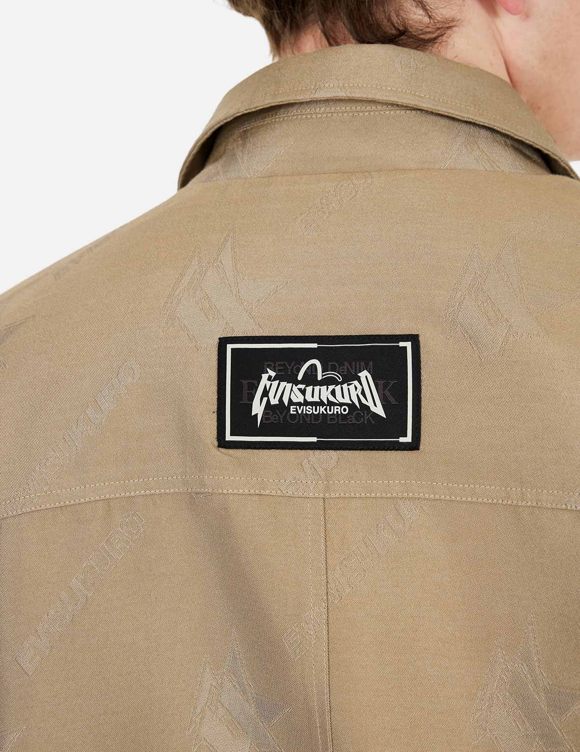 Monogram Logo Jacquard Oversized Coach Jacket - 8