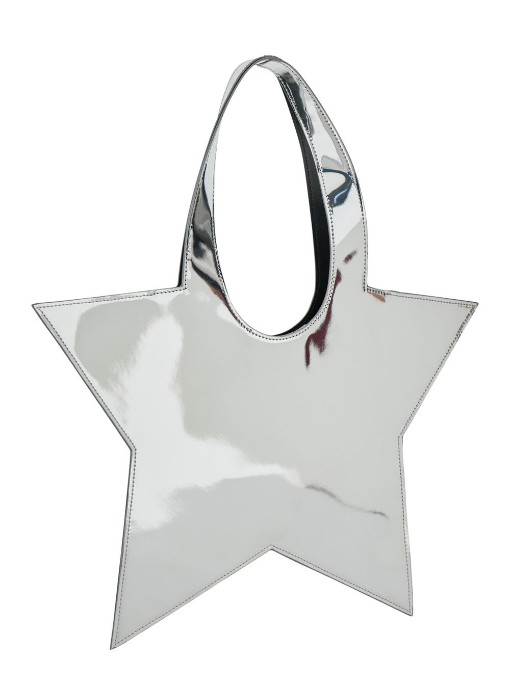 Coperni Women 'Star' Metallic Mini Handbag With Embossed Logo Lettering On The Front And Mirrored Ef - 3