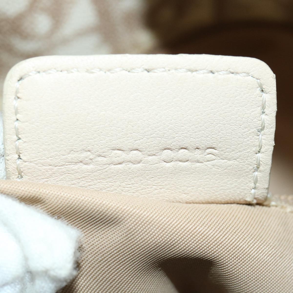 DIOR Trotter Canvas Chain Tote Bag Leather Beige - 12