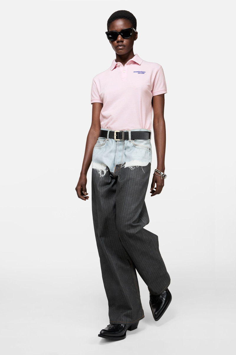 Acne Studios Logo polo t-shirt - Pale Pink outlook