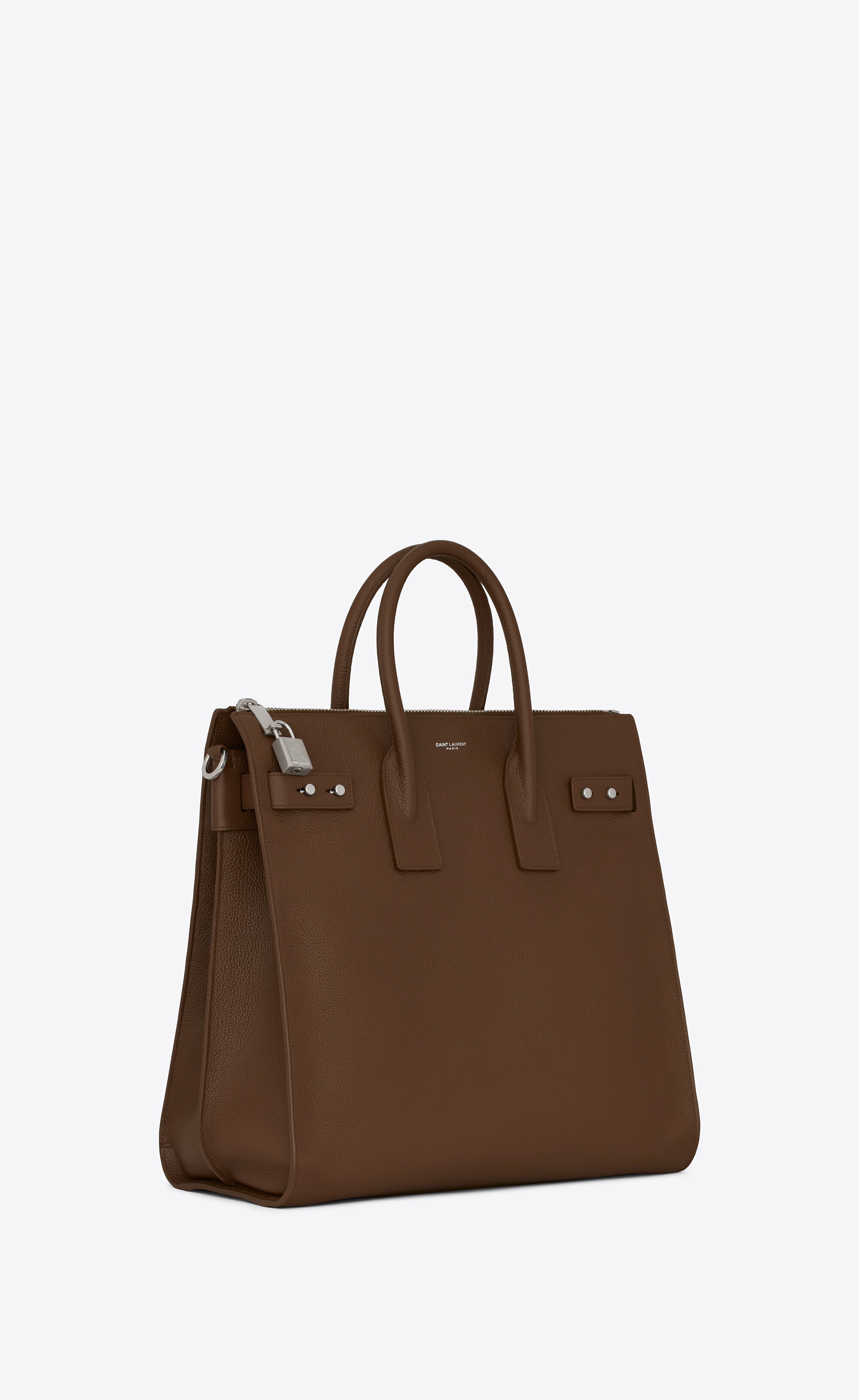 sac de jour north/south tote in grained leather - 5