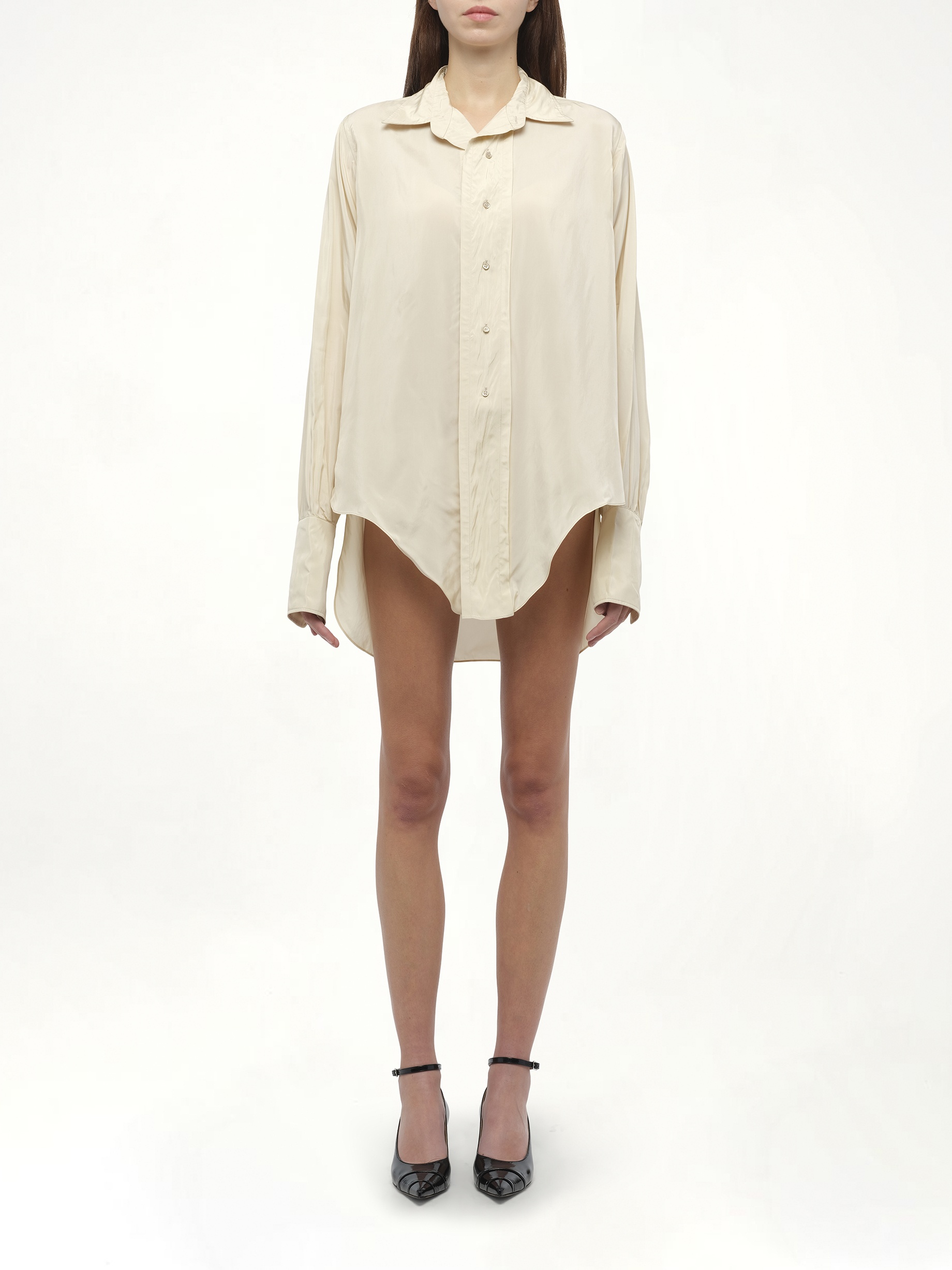 Long-sleeved Shirt in Almond - 7