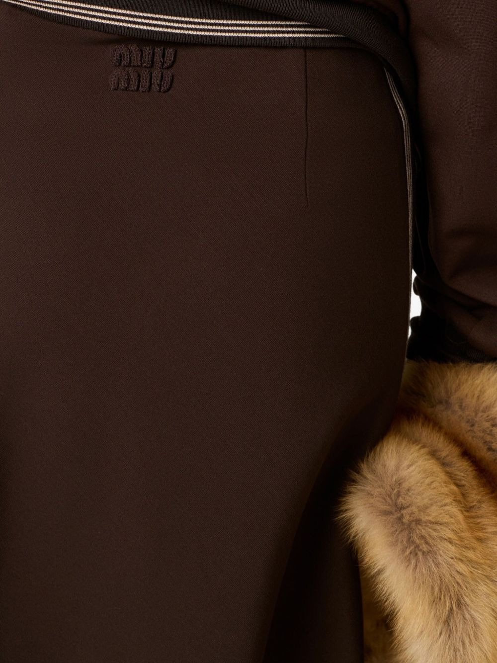 logo-detail ribbed mini skirt - 5