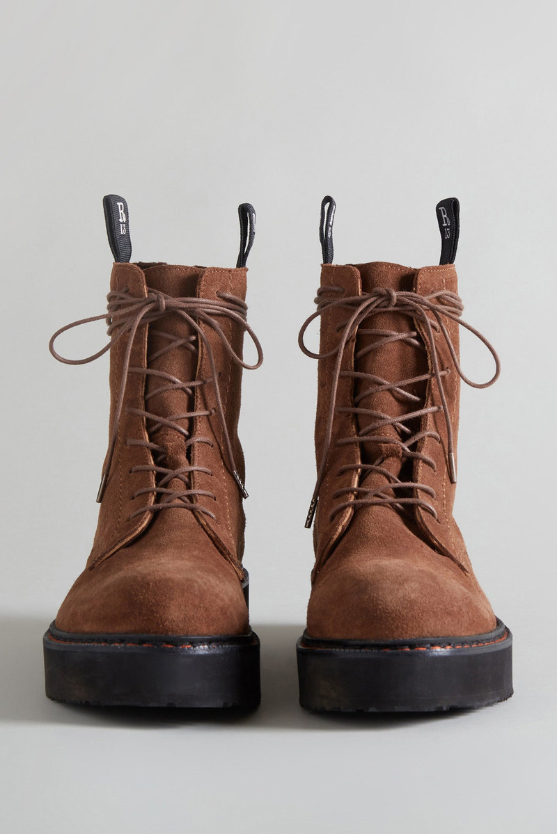 SINGLE STACK BOOT - BROWN SUEDE 2