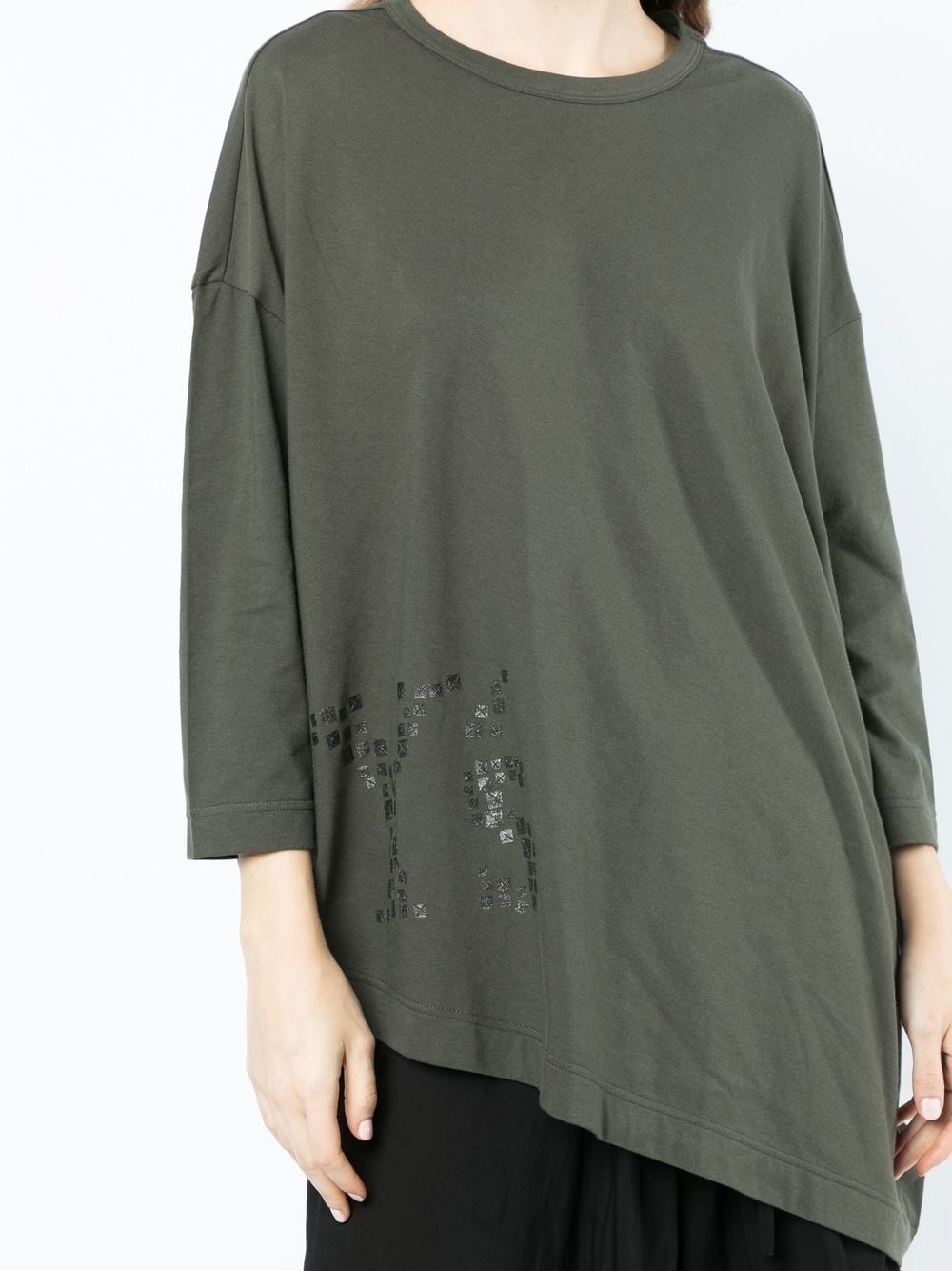 graphic-print asymmetric T-shirt - 5