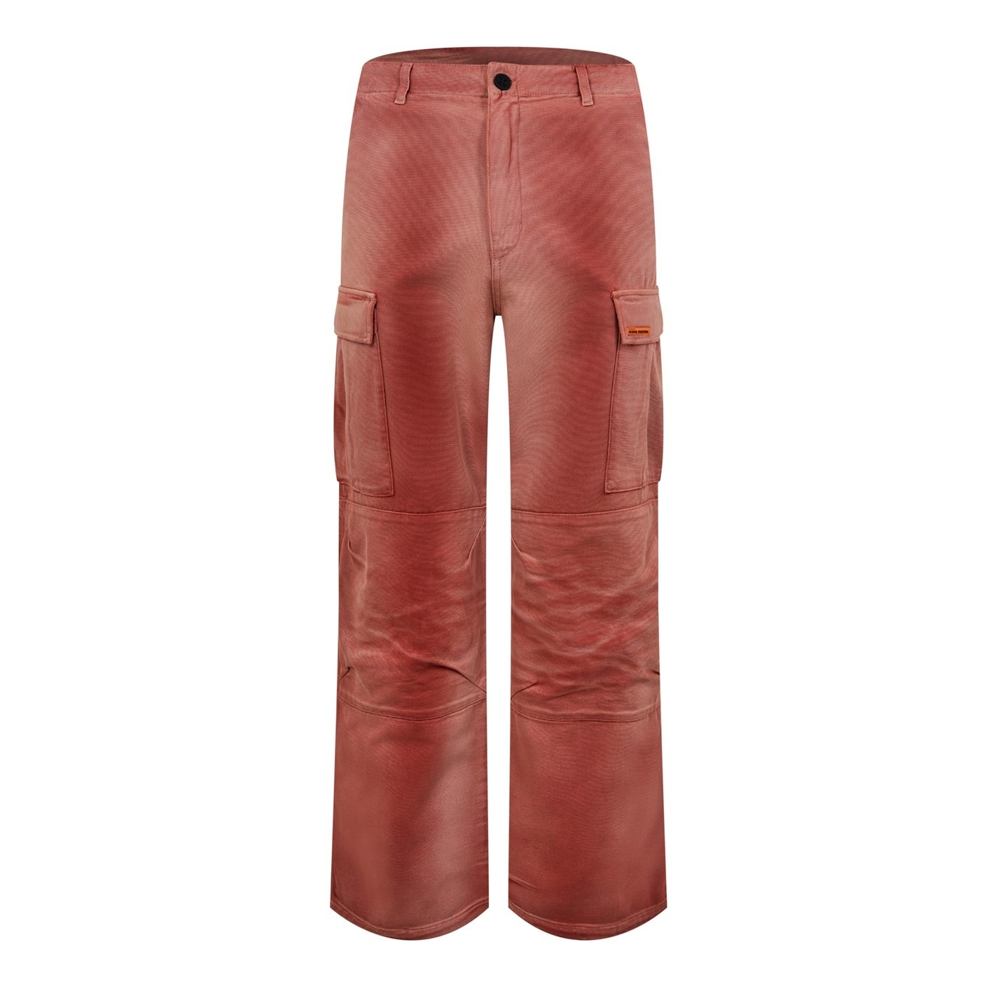 DISTRESSED CANVAS CARGO TROUSERS - 1