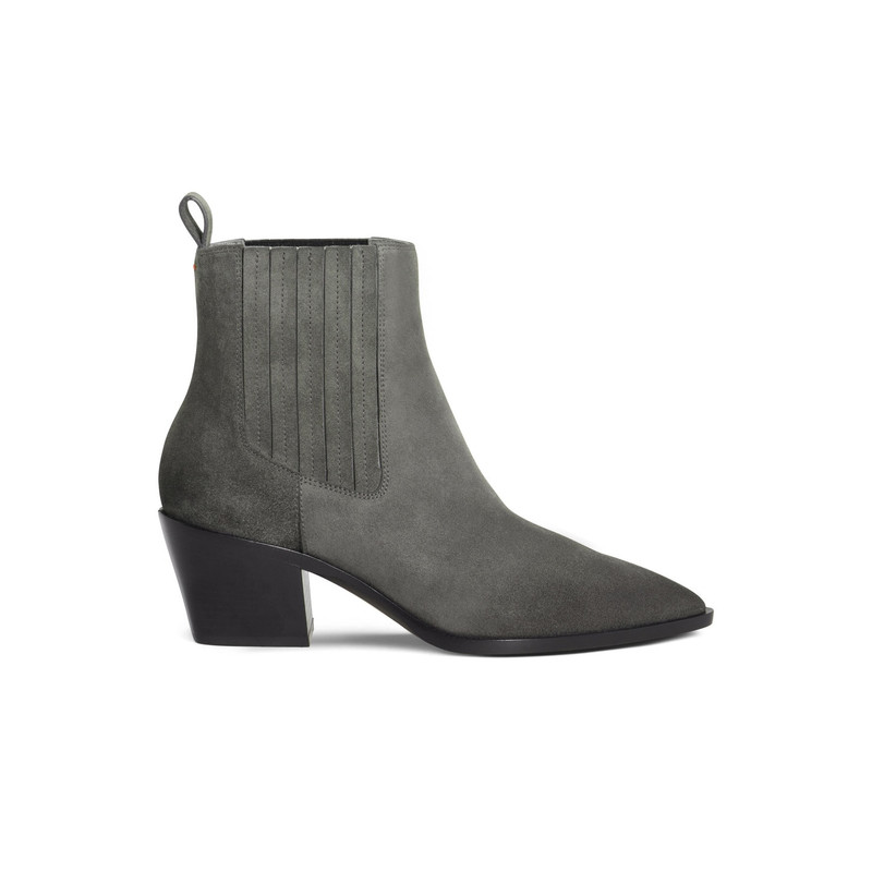 Women's grey suede texan ankle boot - 1