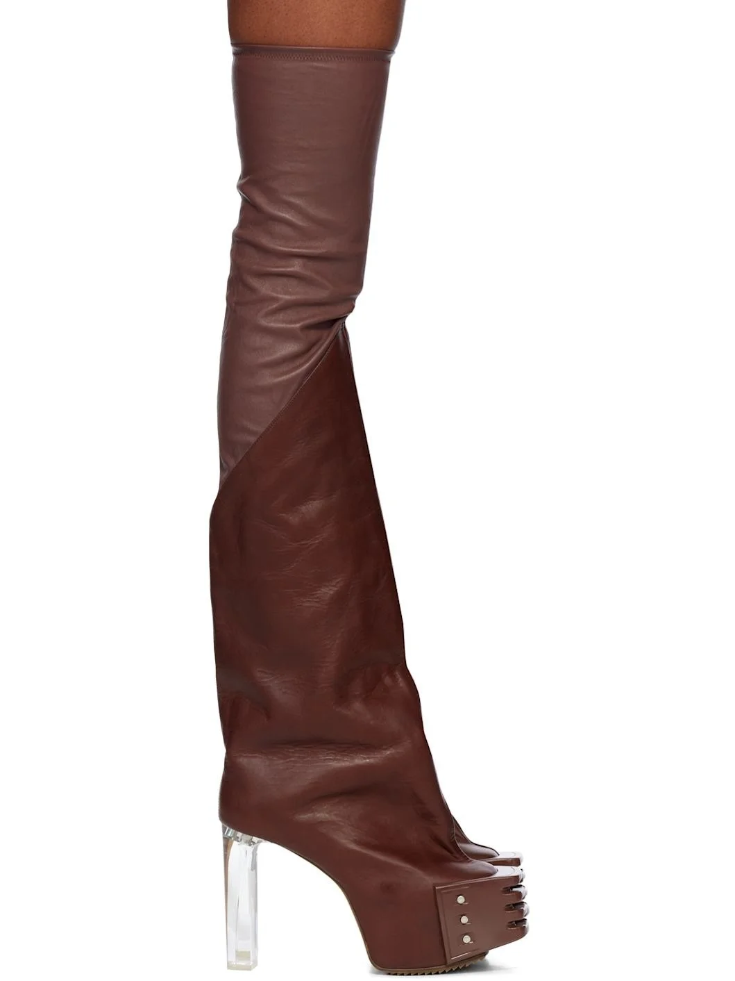 Burgundy Rhino Grilled Kiss Boots - 1